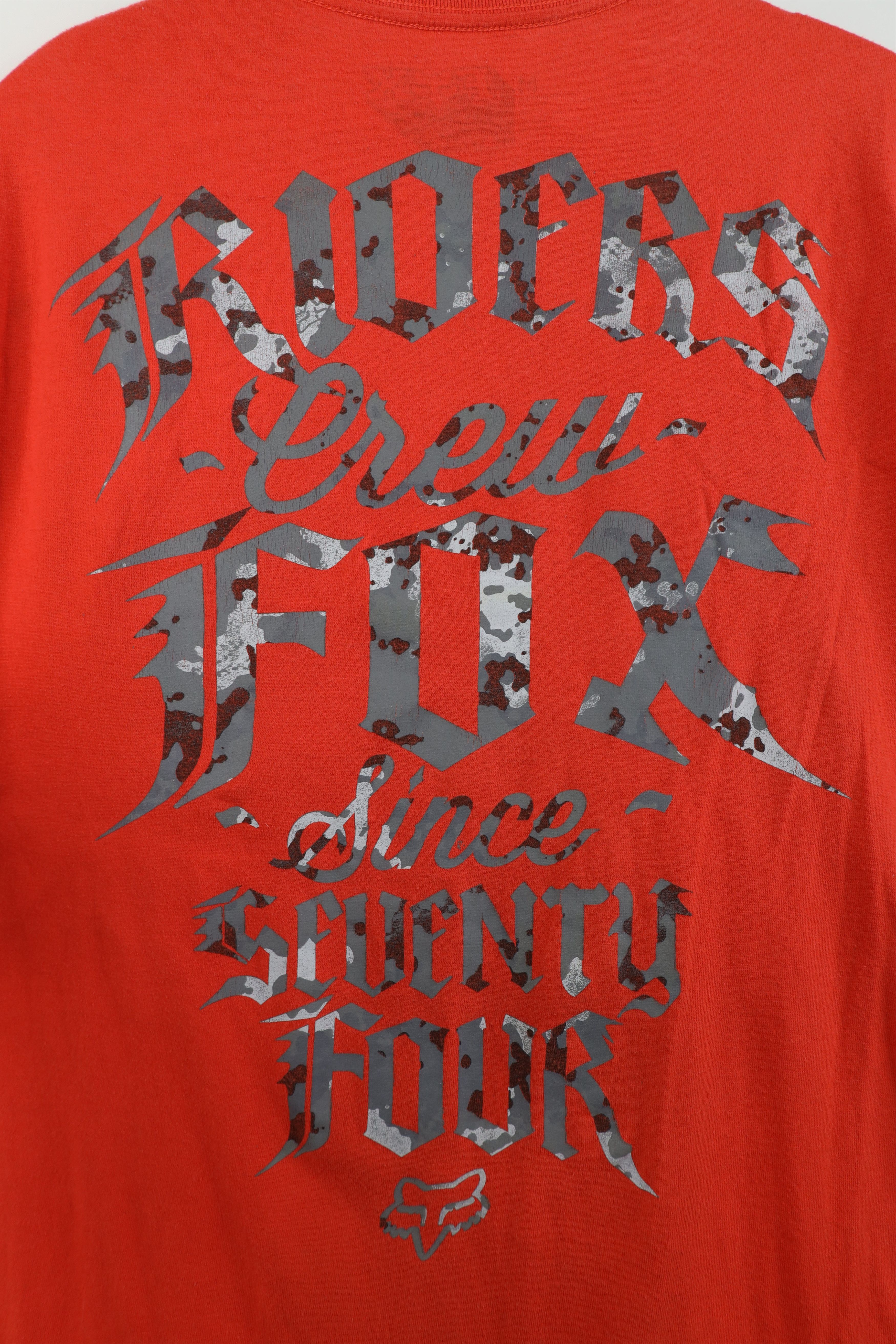 Fox Racing Vintage Y2K Fox Racing Spell Out Camouflage T-Shirt Red Size US M / EU 48-50 / 2 - 12 Thumbnail