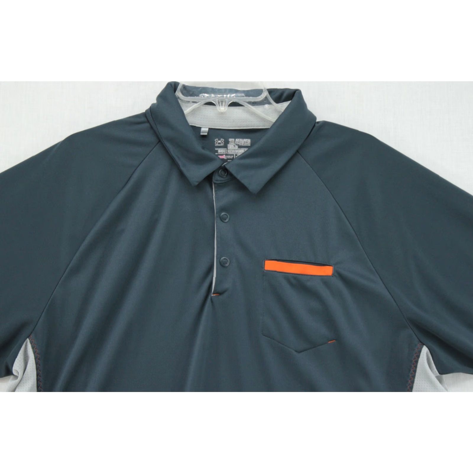Under Armour VINTAGE? No—Under Armour Polo Shirt Men 2XL Gray Orange Coldblack Golf Performance Polo Adult 2XL Gray Orange Golf Under Armour HeatGear Mens Polo Size US XXL / EU 58 / 5 - 2 Thumbnail