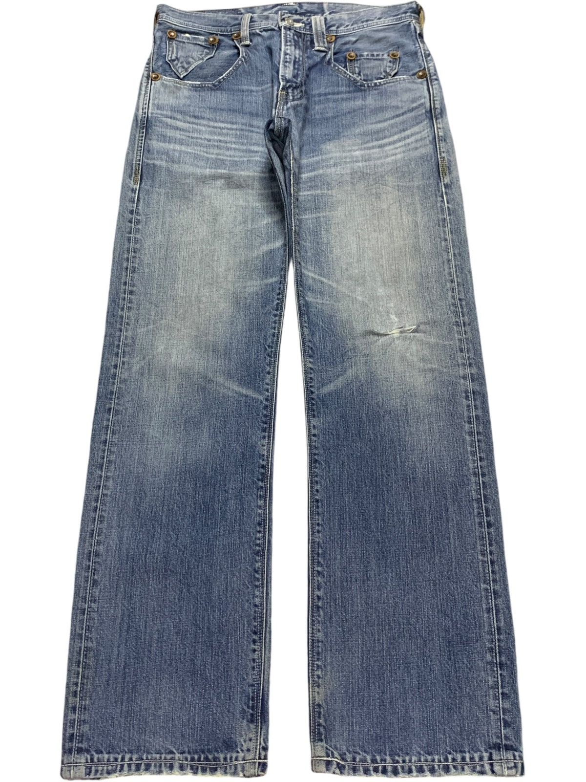 Levi's Vintage 90s Levis 502 Faded Blue Wash Distress Baggy Jeans Size US 32 / EU 48 - 1 Thumbnail