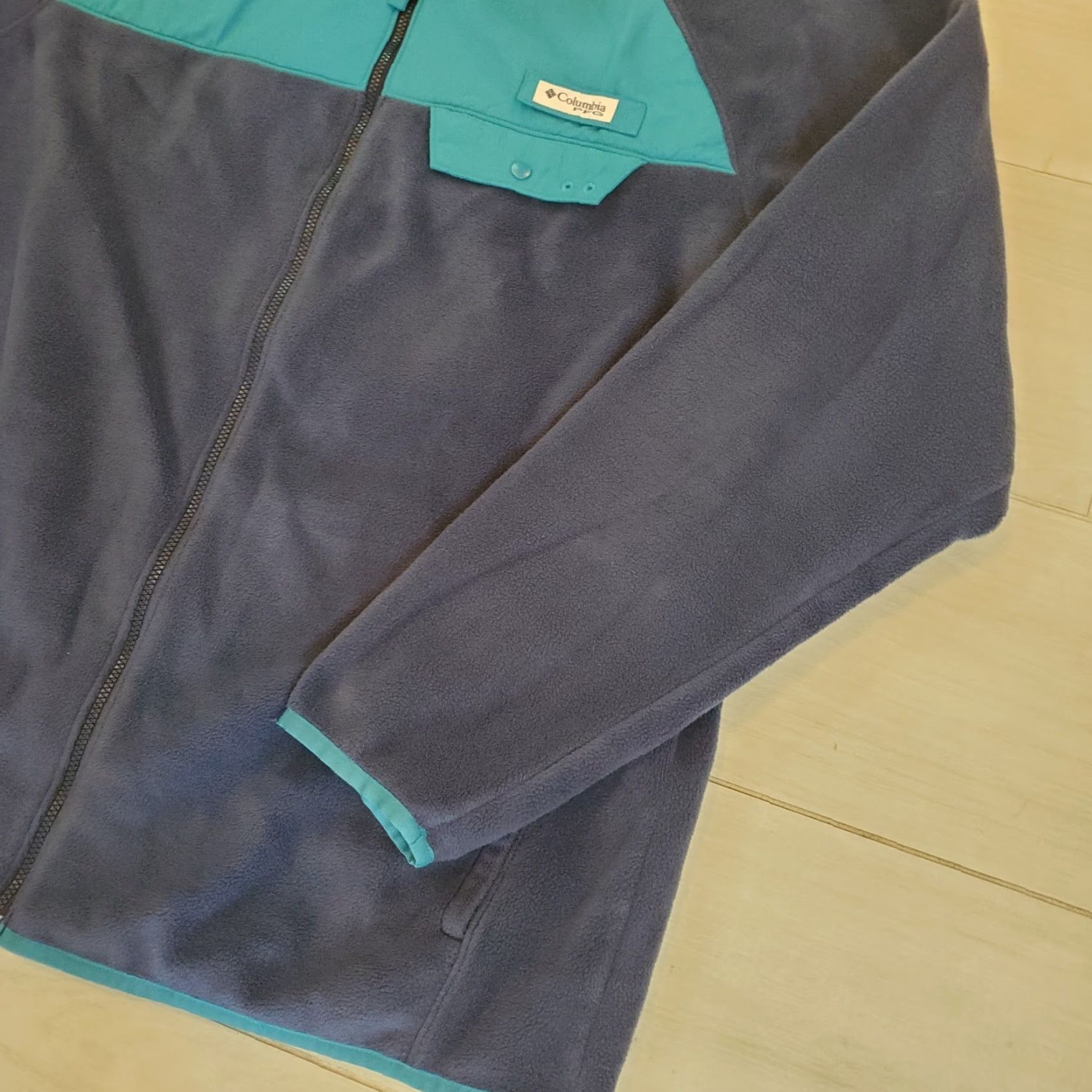 Vintage Columbia PFG Fleece Full Zip Jacket Mens Blue XL Sleeve Mock Neck Windstopper Jacket Size US XL / EU 56 / 4 - 3 Thumbnail