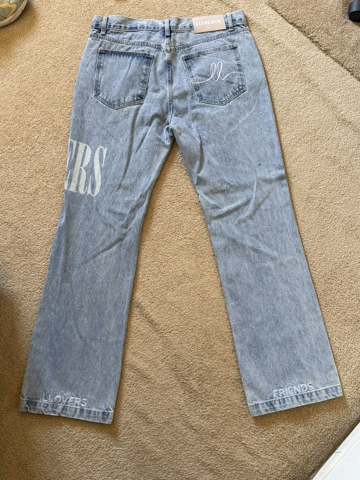 Llovesick Llovesick Printed Light Blue Denim Size US 36 / EU 52 - 2 Thumbnail