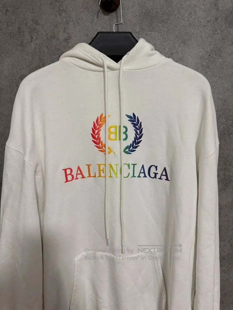 Balenciaga Balenciaga Rainbow Wheat Embroidery Logo Hoodie. Size US XS / EU 42 / 0 - 2 Thumbnail