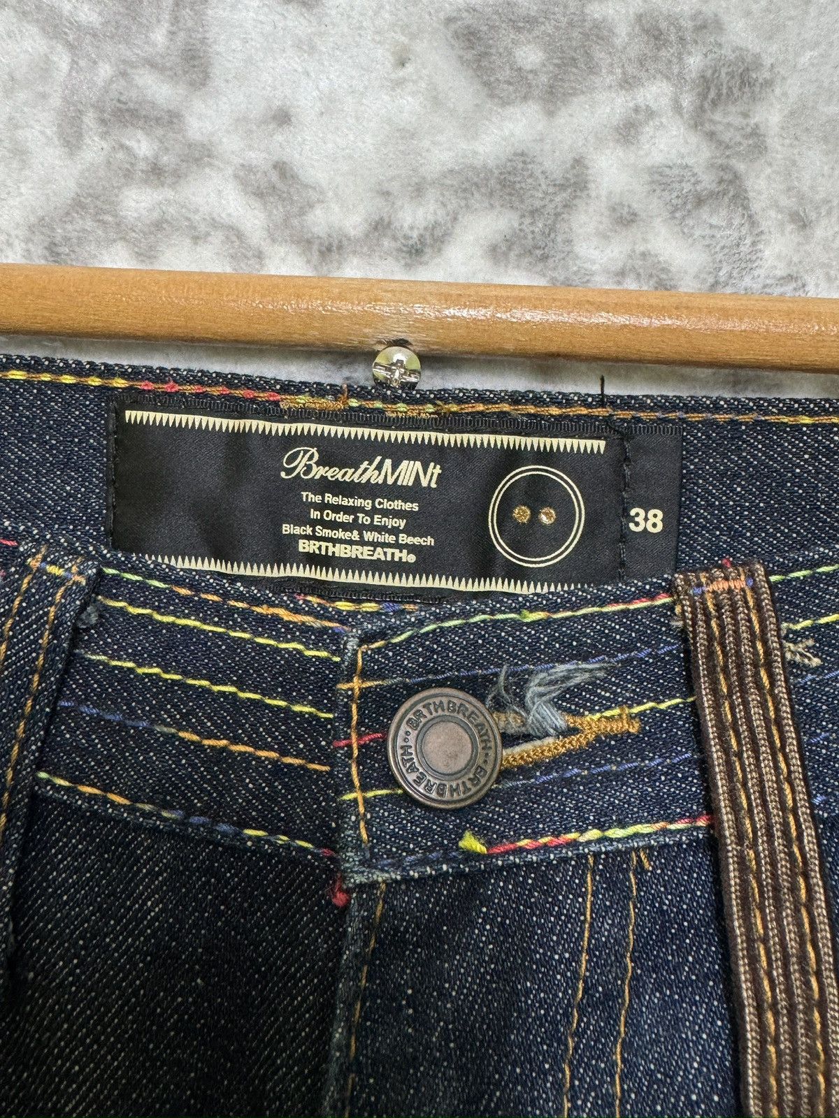 PPFM Vintage BreathMINt Double Waist Zipper Style Denim Jeans Size US 29 - 7 Thumbnail
