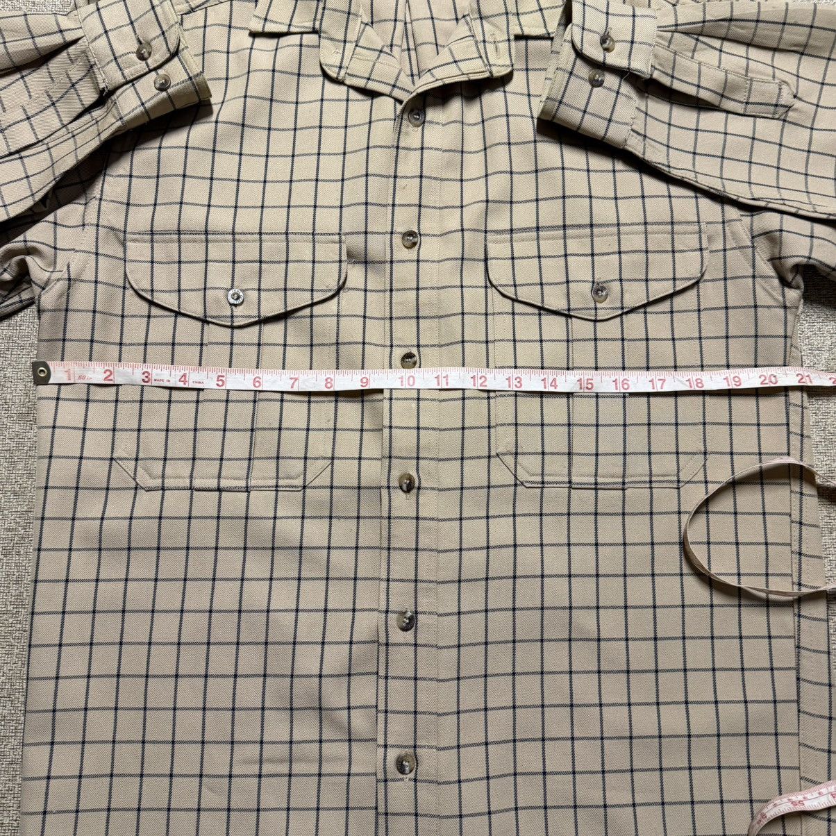 Filson Vtg Filson Men's Small Windowpane Plaid Wool Button Shirt Size US S / EU 44-46 / 1 - 9 Thumbnail