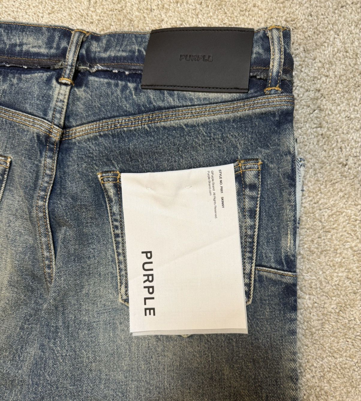 Purple Brand Purple Brand Shadow Seam Distressed Skinny Jeans P001 Size US 30 / EU 46 - 4 Thumbnail