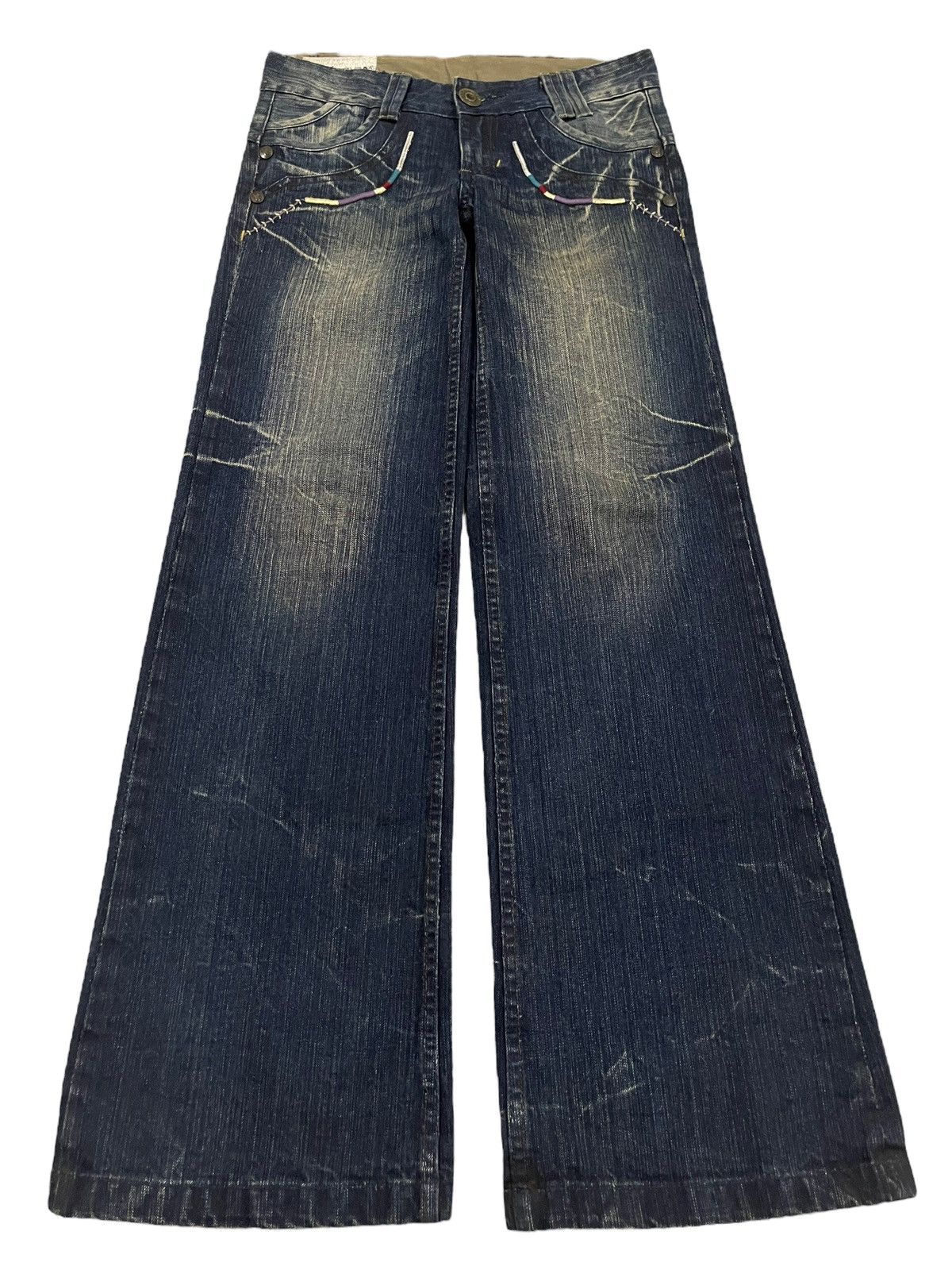 Japanese Brand Vintage Japanese Brand Blue Wash Low Rise Style Baggy ...