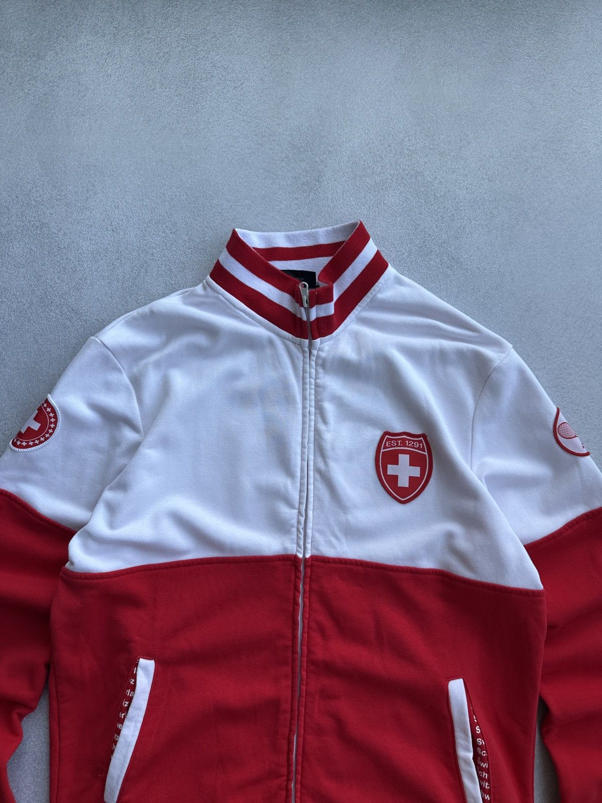 Vintage VTG Suisse Tennis Roger Federer RF National Zip Hoodie Size US L / EU 52-54 / 3 - 6 Thumbnail
