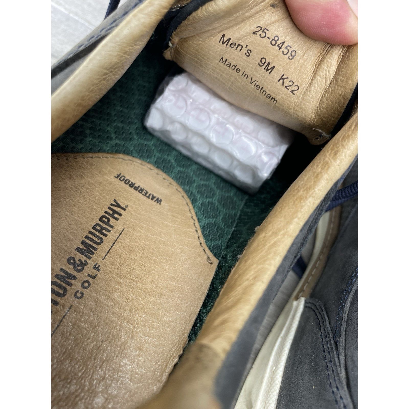 Johnston & Murphy JOHNSTON & Murphy 258459 MCGUFFEY NAVY LEATHER Lace GOLF SHO Size US 9 / EU 42 - 6 Thumbnail