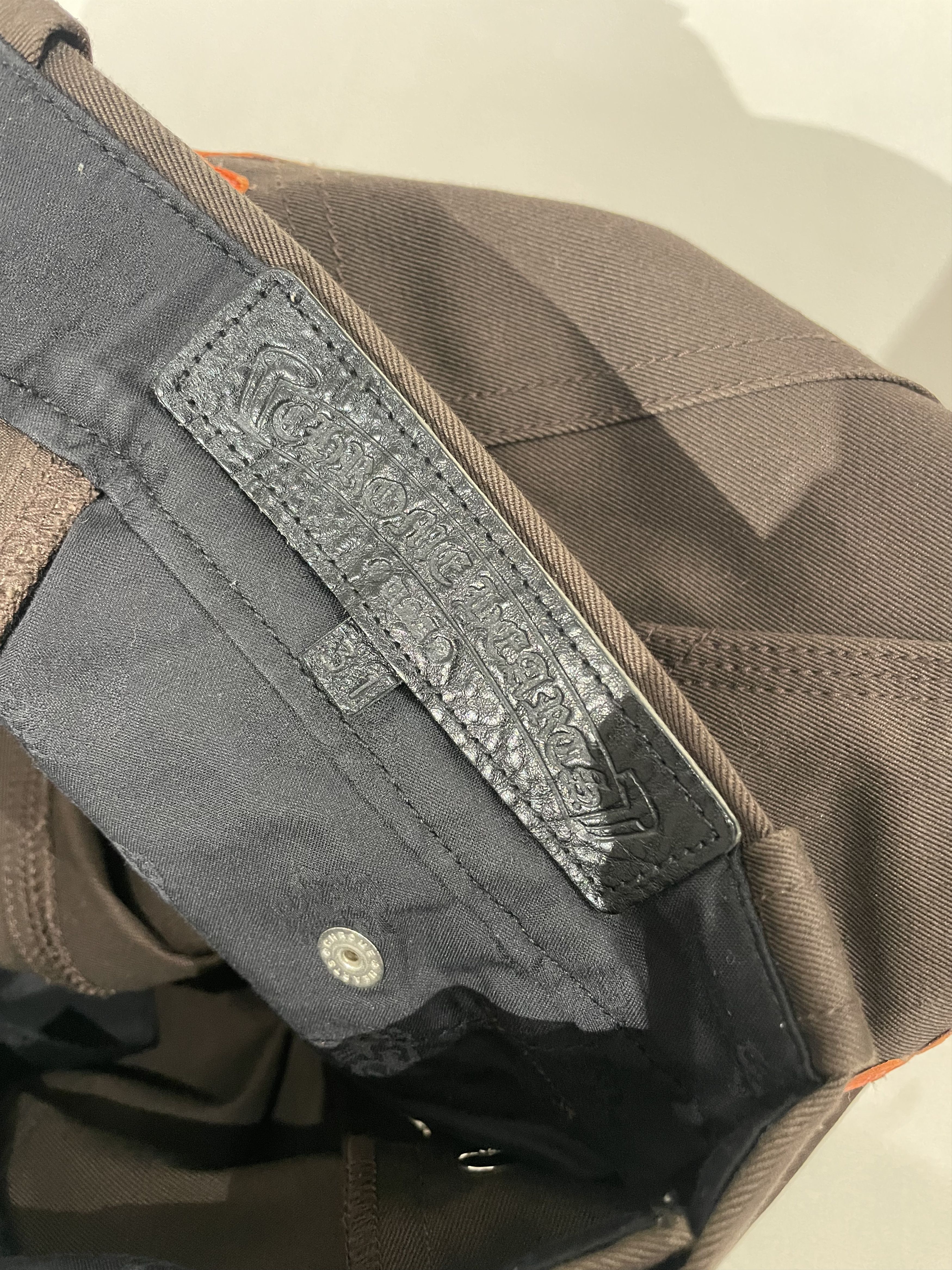 Chrome Hearts Chrome Hearts Brown Orange Cross Patch Carpenter Pants Size US 32 / EU 48 - 7 Thumbnail