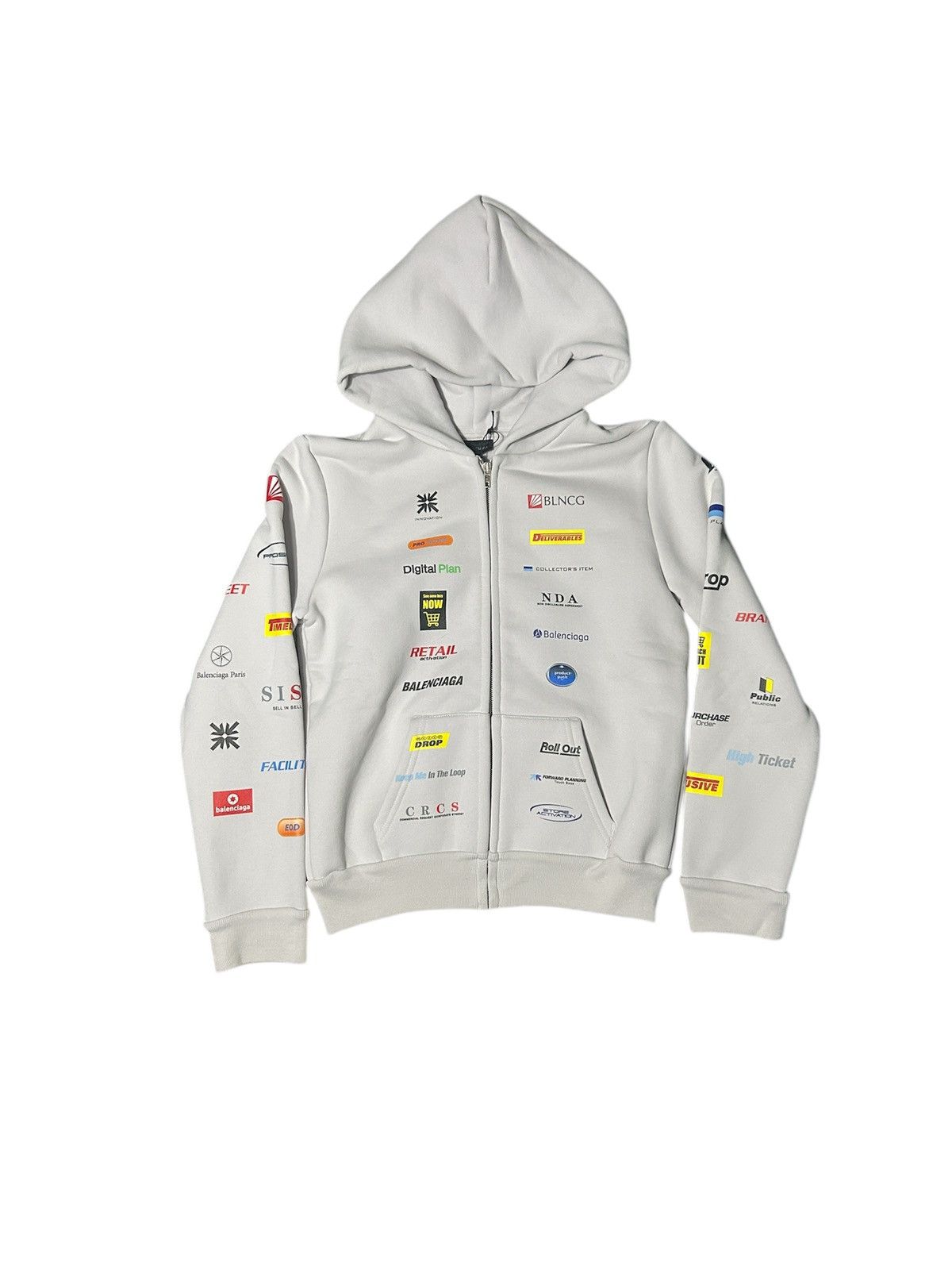 Balenciaga Balenciaga Business English Zip Up Hoodie Size US M / EU 48-50 / 2 - 1 Thumbnail