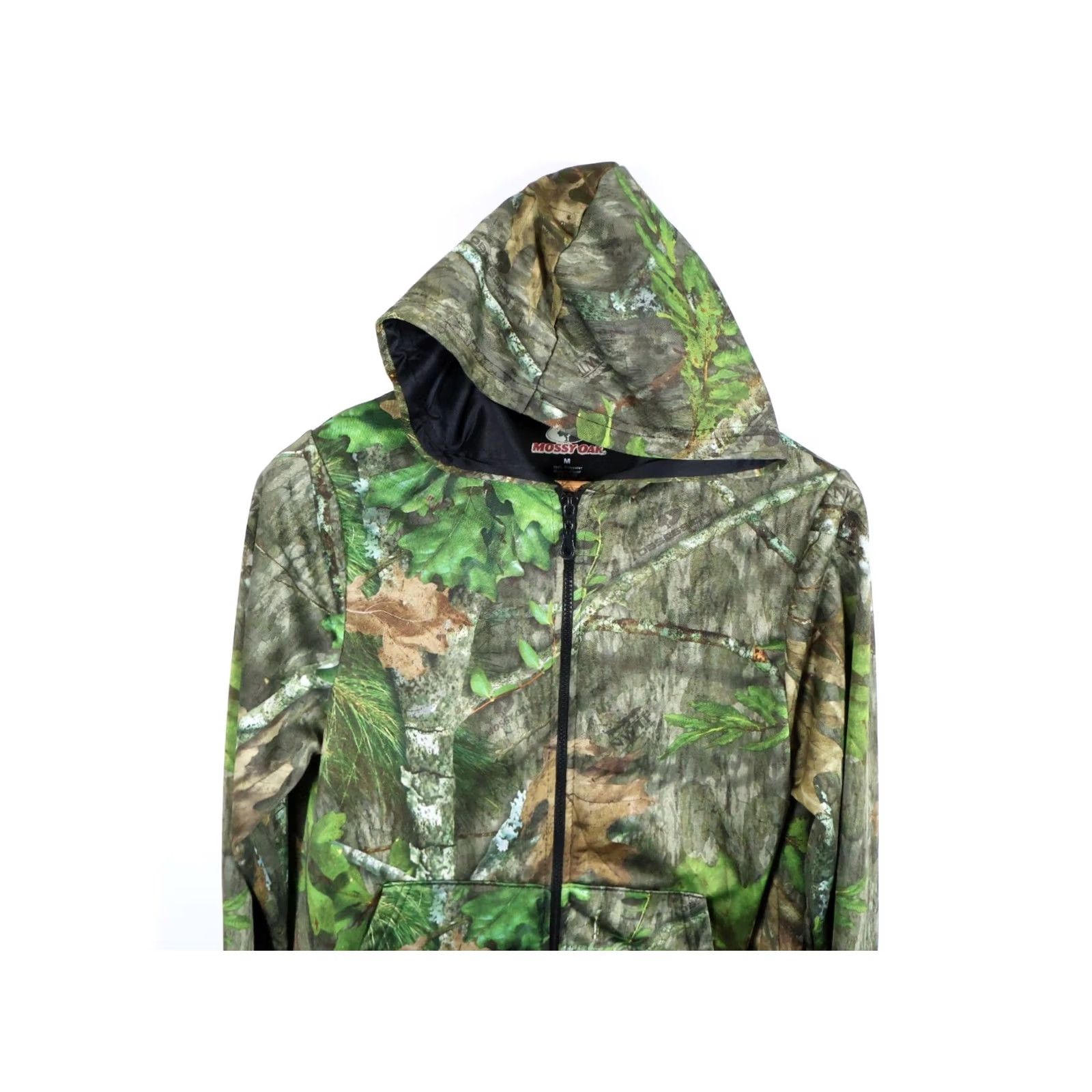 Vintage Mossy Oak Zip Hoodie Women's M Green Camo Sweatshirt Camouflage Polyester 90s Retro Nature Mossy Oak Hoodie Mens Womens Girls? Size M / US 6-8 / IT 42-44 - 4 Thumbnail