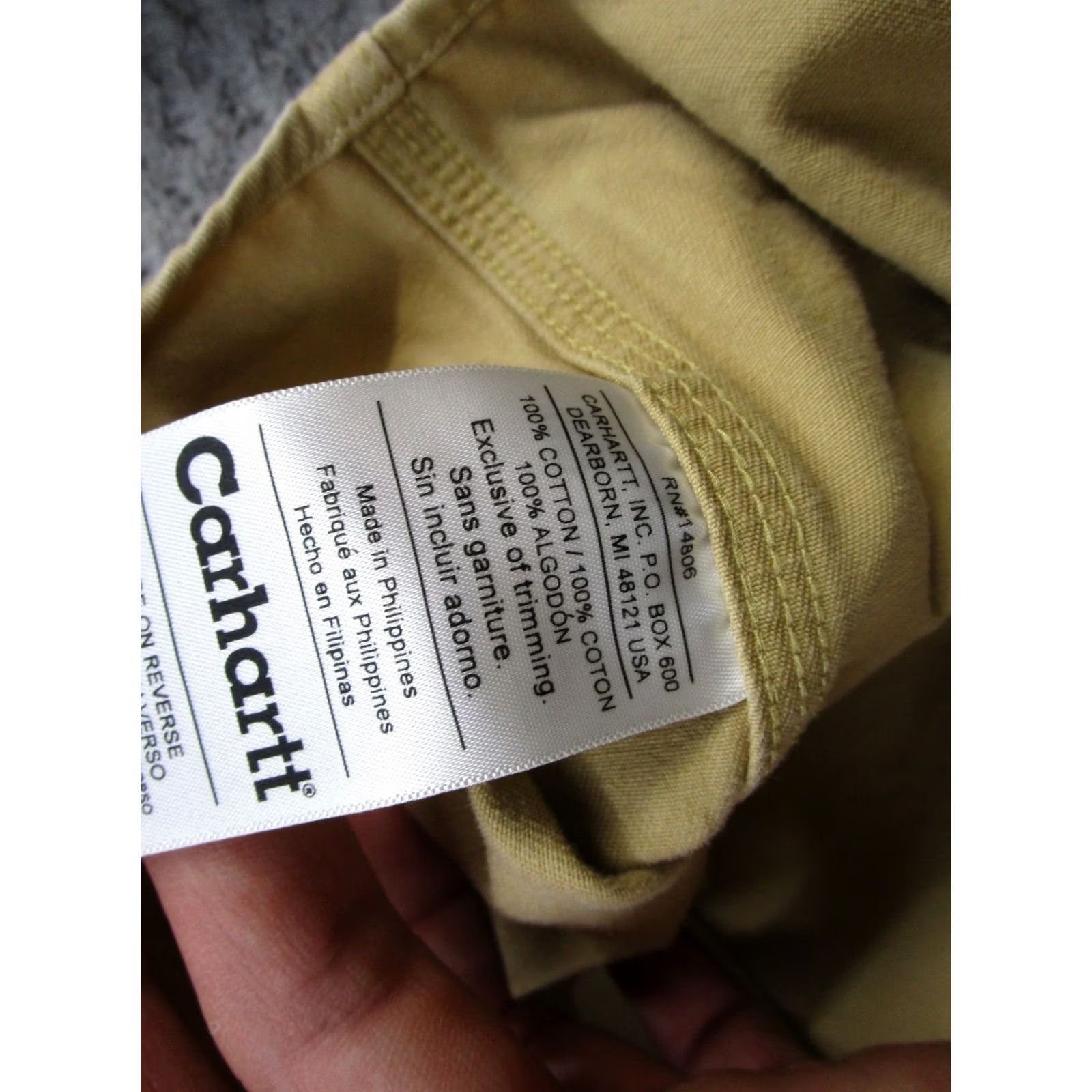 Carhartt VINTAGE Carhartt Shirt Work S09SRW Canvas 2XL Sandstone Long Sleeve Button-Up Men's Heavyweight Size US XXL / EU 58 / 5 - 5 Thumbnail