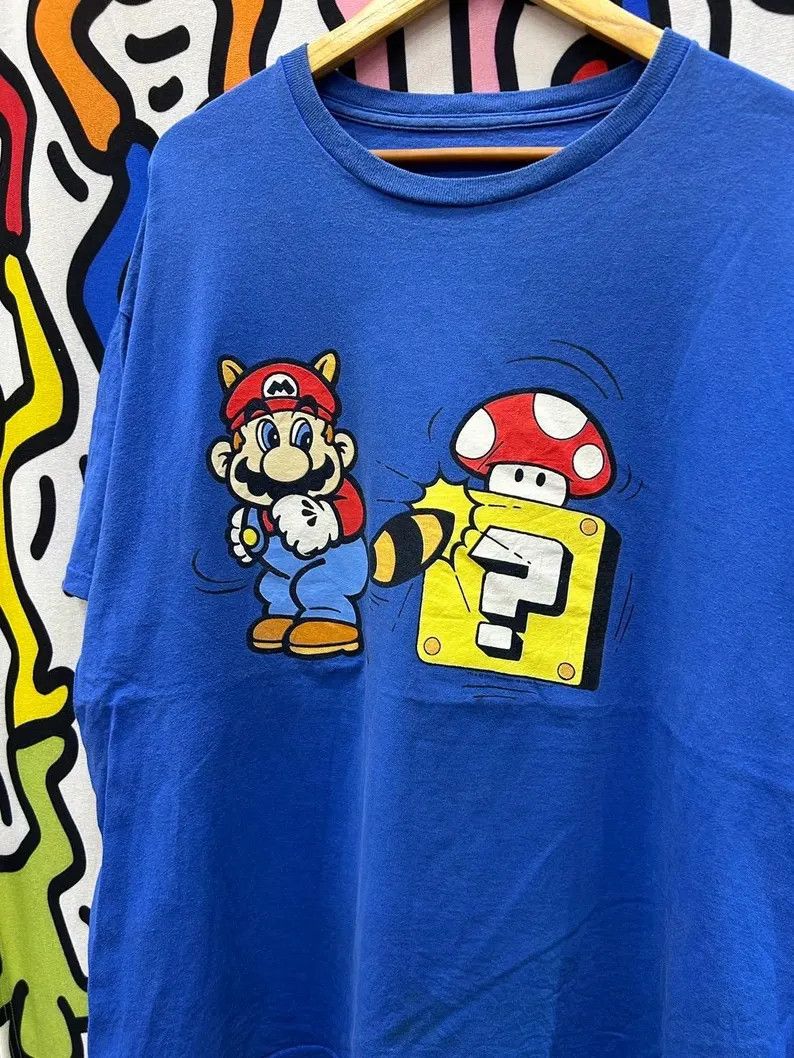 Vintage Vintage 2002 Mario tshirt size 2XL Size US XXL / EU 58 / 5 - 1 Thumbnail