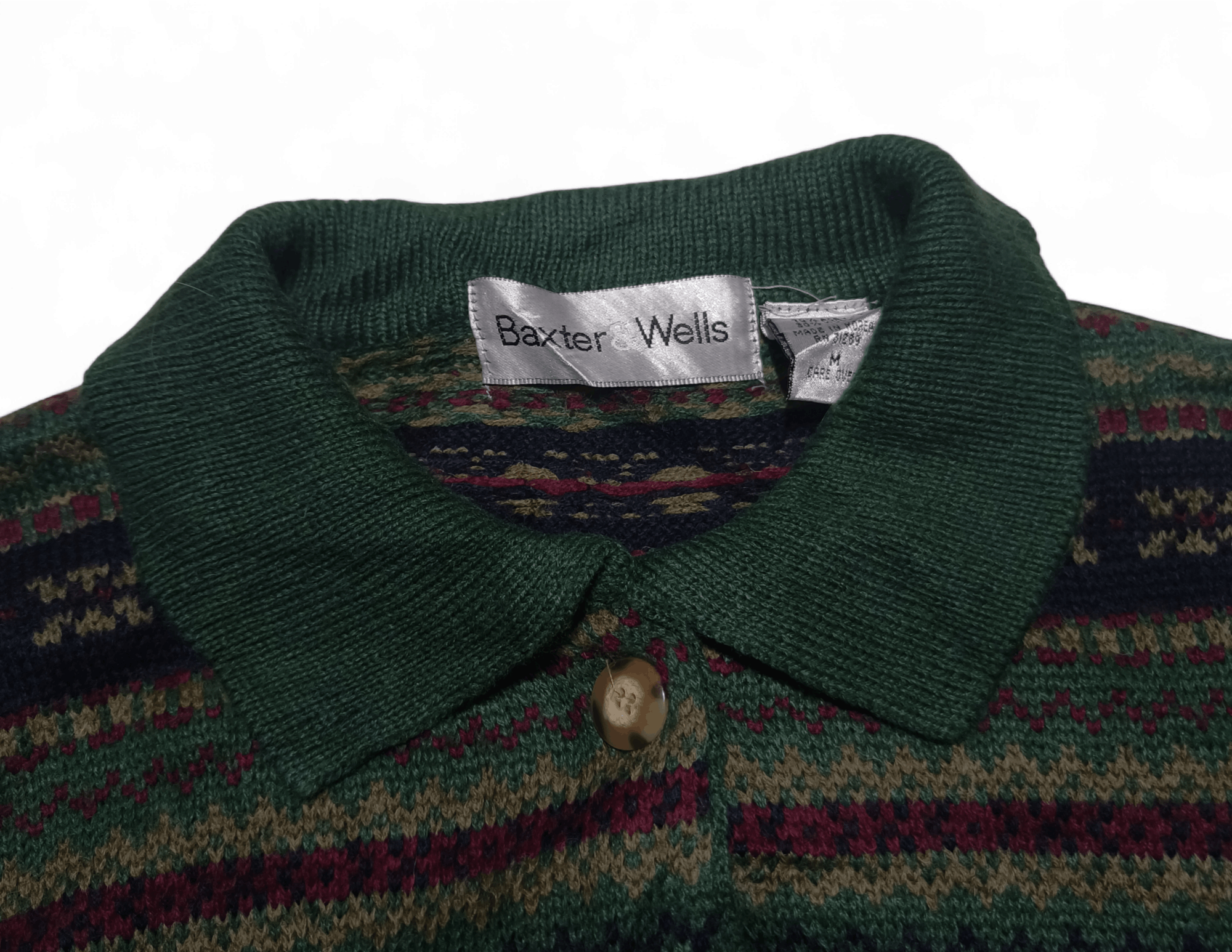 Other Vintage 80s BAXTER & WELLS Ethnic Motifs Knit Sweater Size US M / EU 48-50 / 2 - 6 Thumbnail