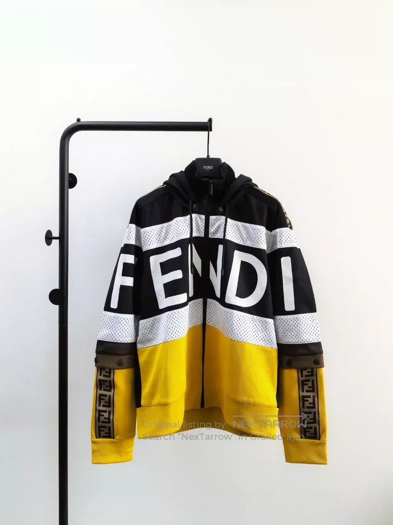 Fendi Fendi Men's zippered color-blocked hooded coat Size US S / EU 44-46 / 1 - 2 Thumbnail
