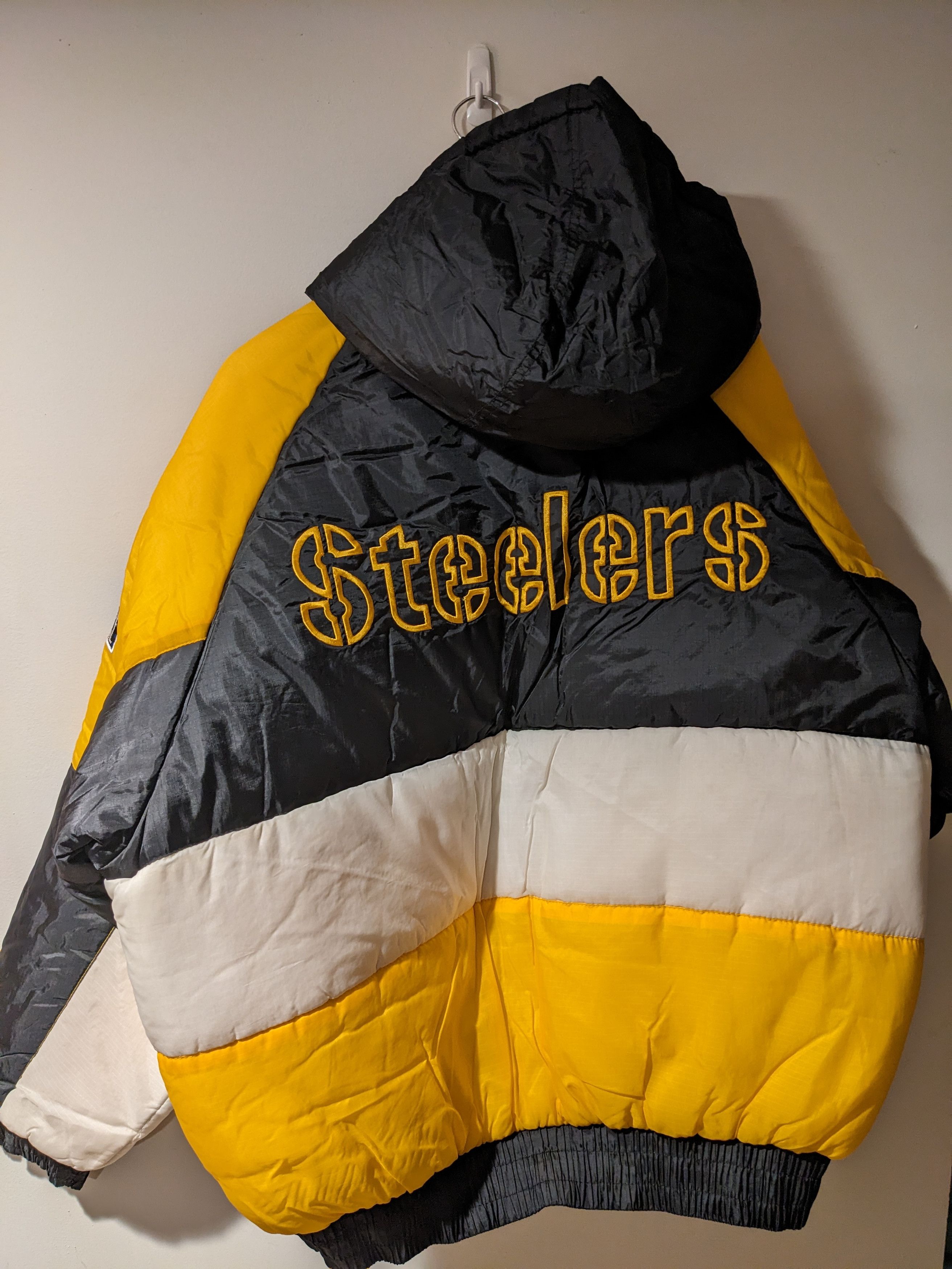 NFL × Vintage Vintage 90s Pittsburgh Steelers NFL Football Puffer Jacket Size US XL / EU 56 / 4 - 1 Thumbnail