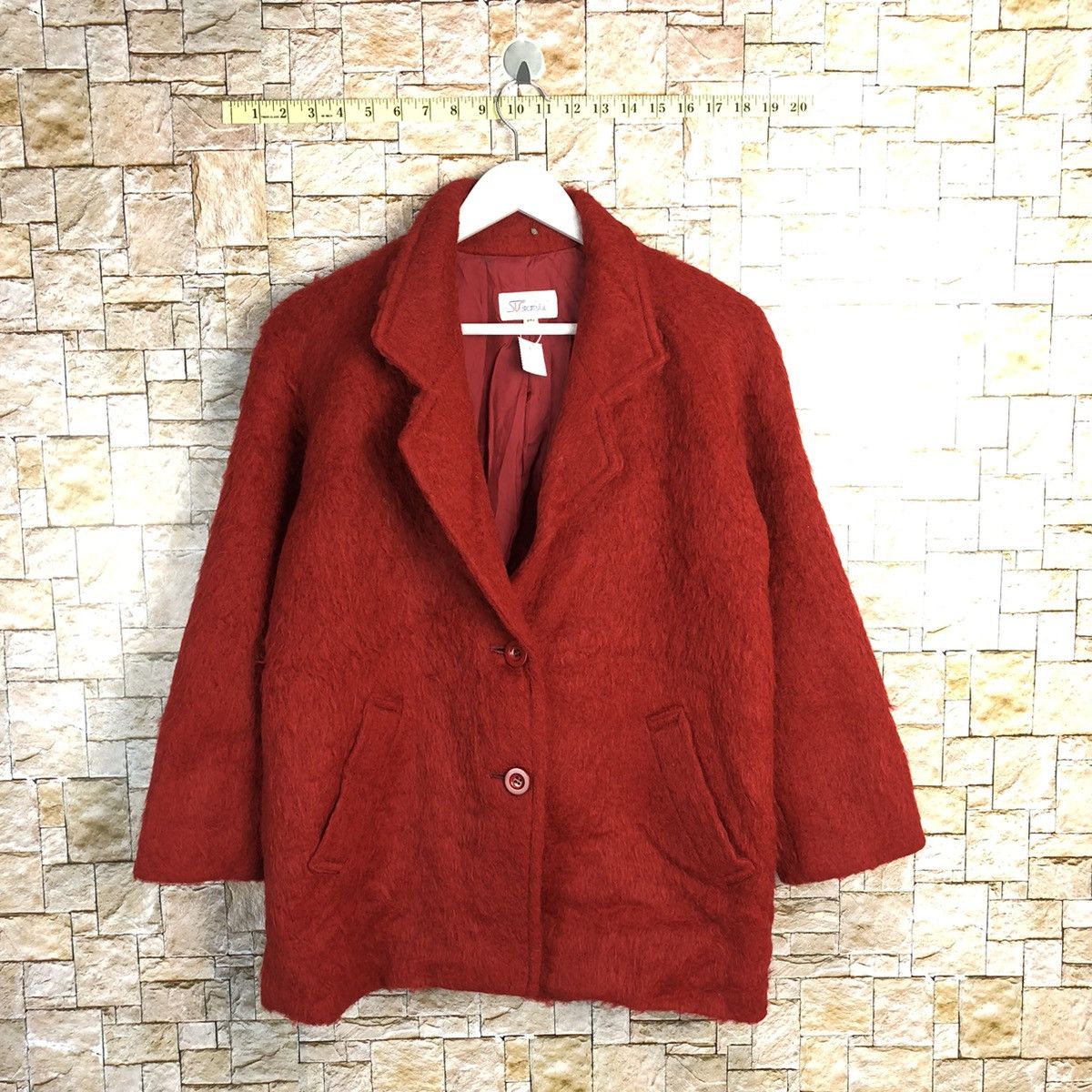 Blaze × Japanese Brand Sport Vibe vintage mohair Red Blazzer #A298 Size M / US 6-8 / IT 42-44 - 1 Thumbnail