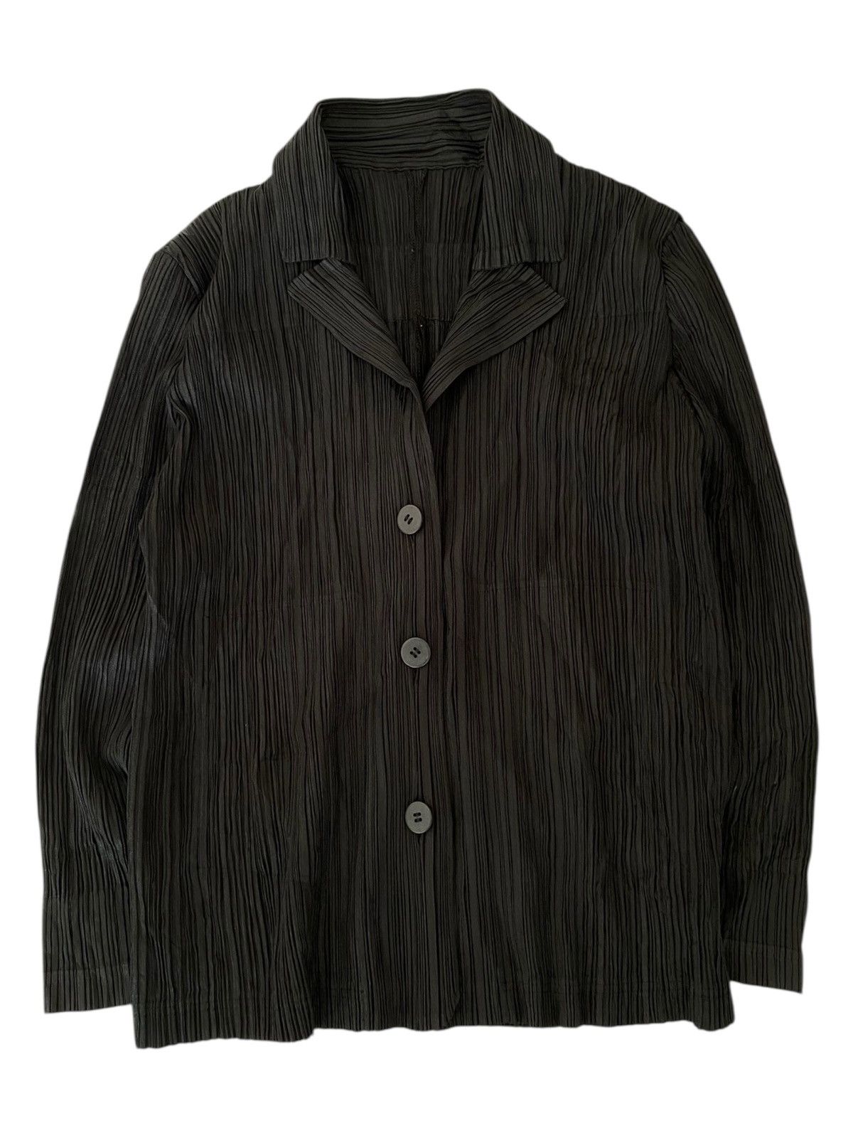 Designer × Issey Miyake × Pleats Please Issey Miyake pleats please issey miyake black top blouse blazer Size M / US 6-8 / IT 42-44 - 4 Thumbnail