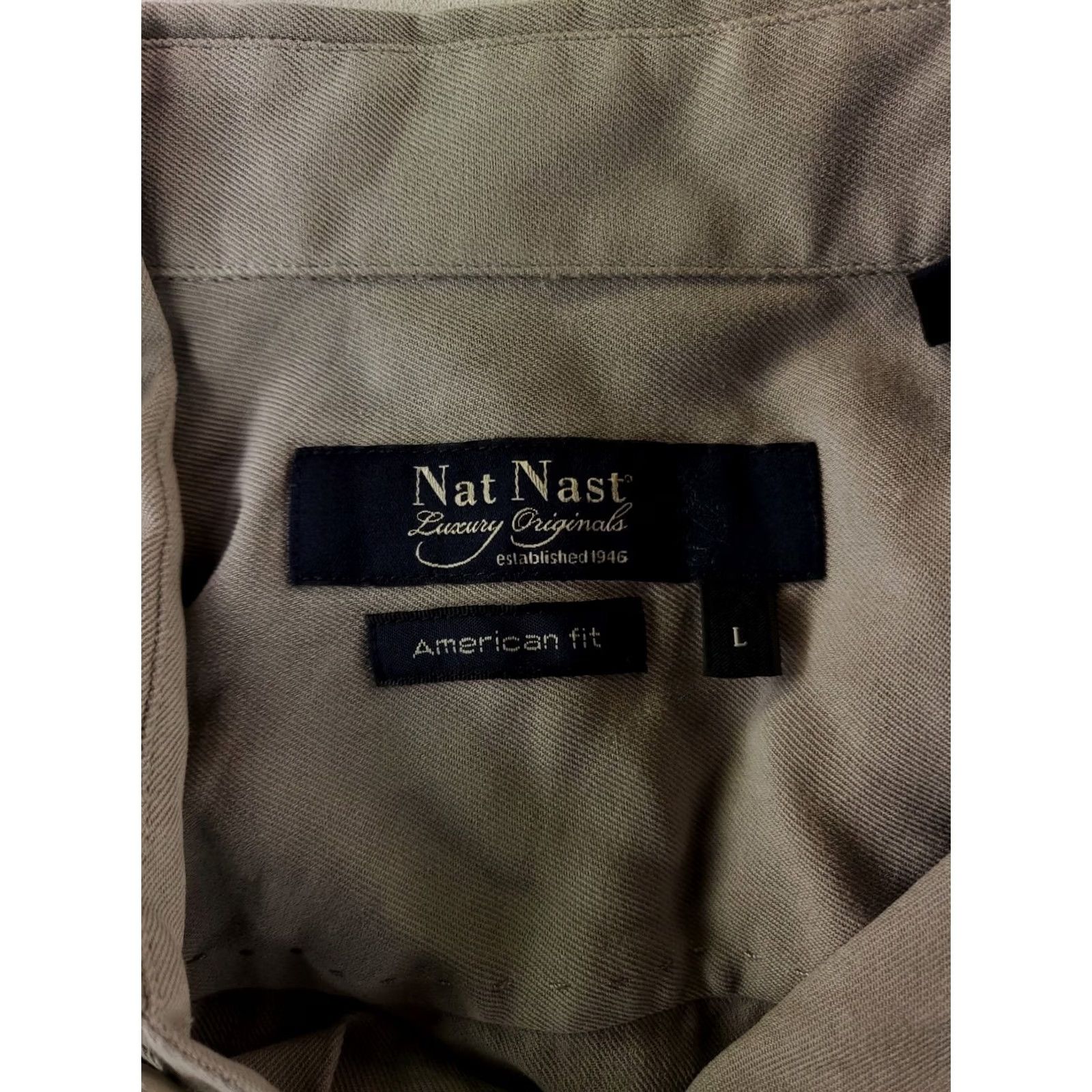 Nat Nast Nat Nast Shirt Button Up 100% Silk Bowling Gray American Fit Mens L Gray Silk Button Up Shirt L Mens Size US L / EU 52-54 / 3 - 3 Thumbnail