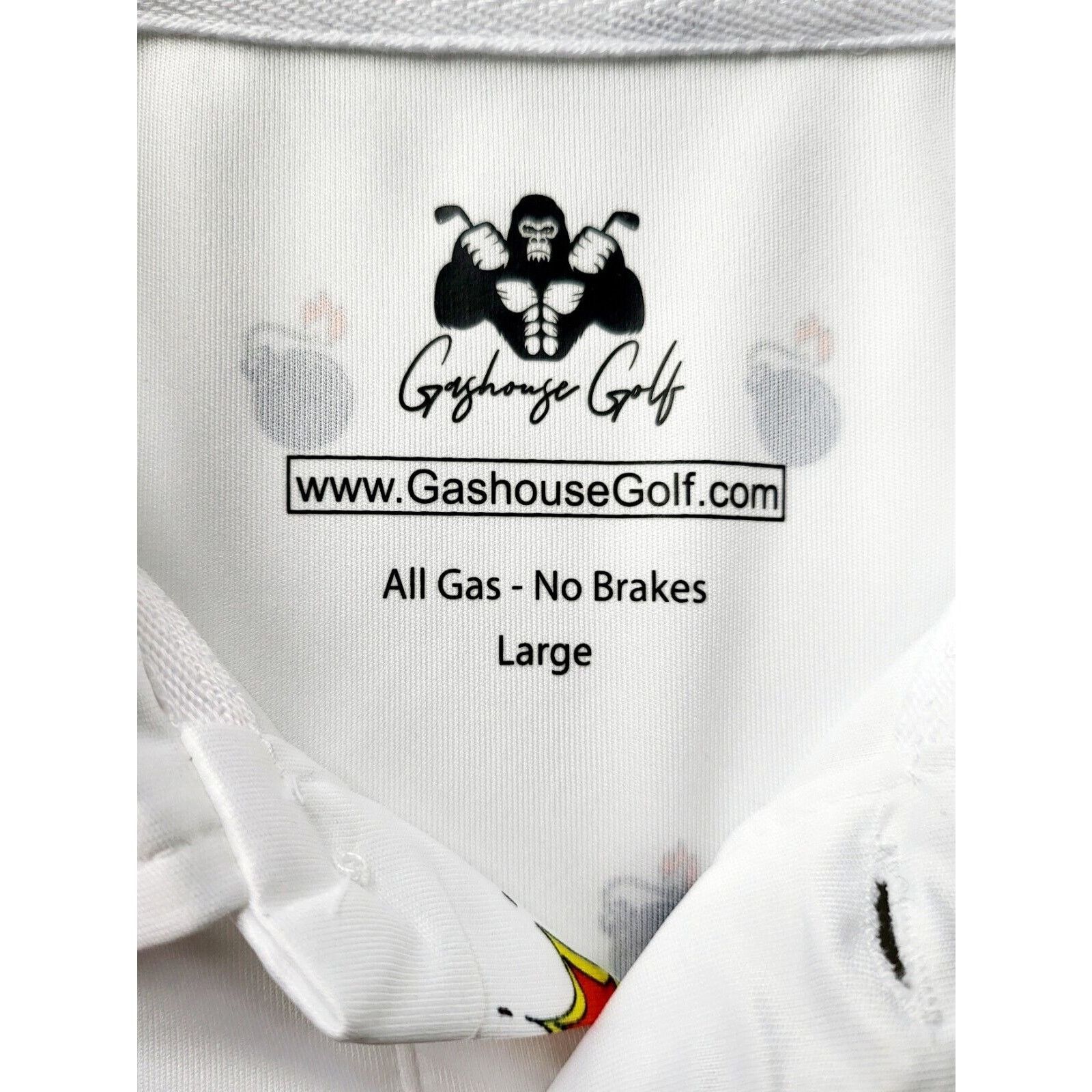 Other NWT GASHOUSE GOLF Bombs Away Performance Polo White Size L Size US L / EU 52-54 / 3 - 6 Thumbnail