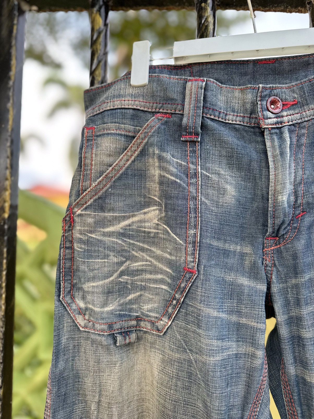 Kapital 💥Edwin Blue Trip 503💥 Crazy Design Edwin Carpenter💥 Size US 34 / EU 50 - 6 Thumbnail