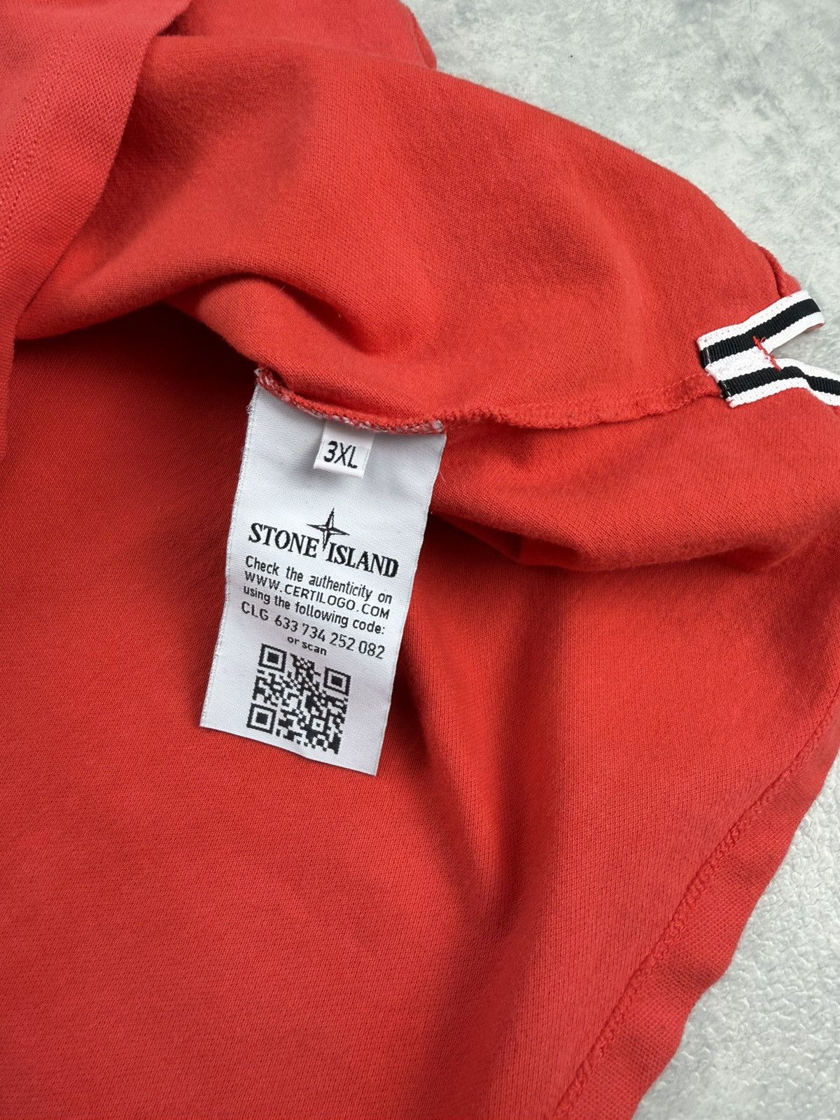 Stone Island Stone Island Slim Fit Polo Red Custom Bleach Wash 3XL Size US XXL / EU 58 / 5 - 9 Thumbnail