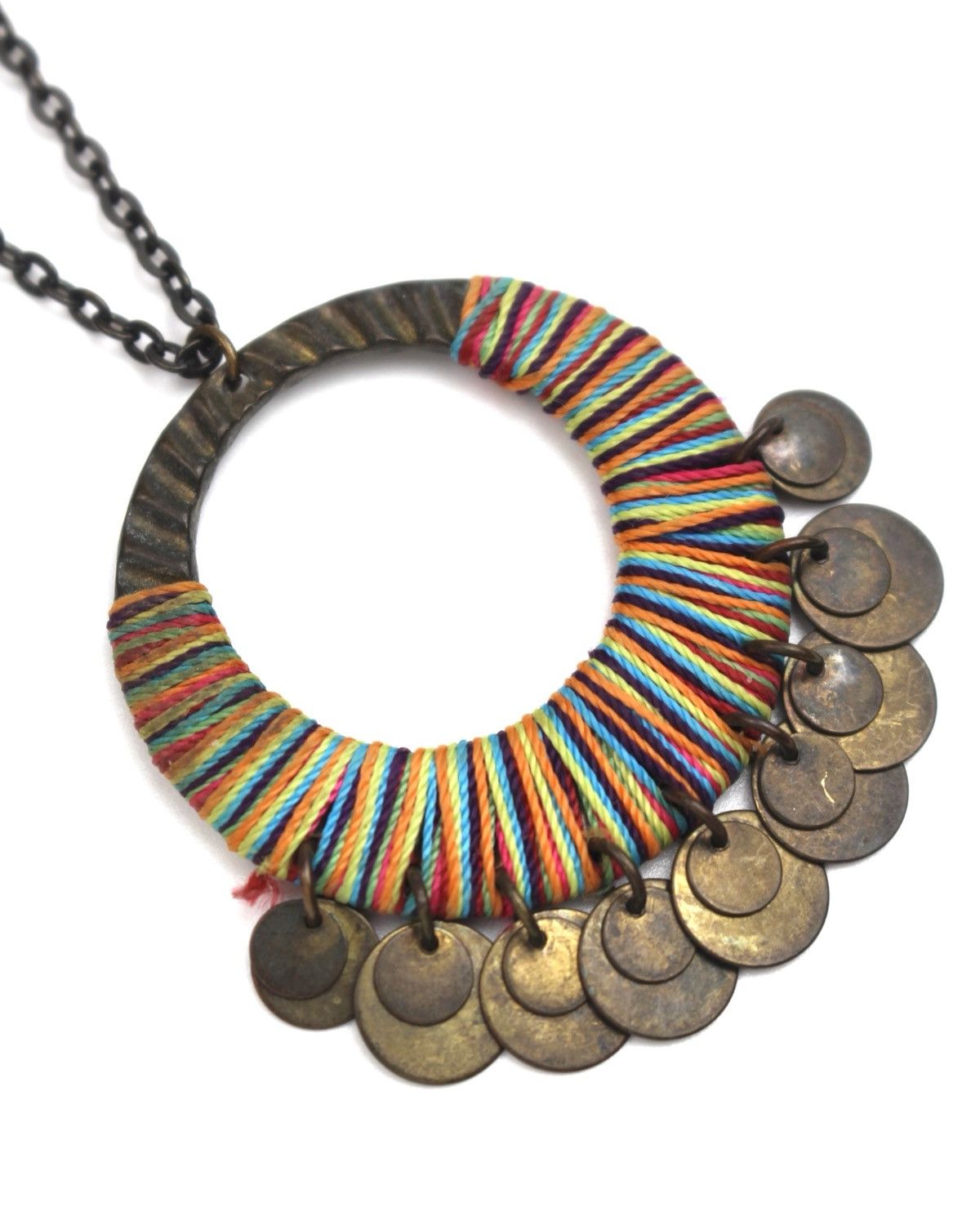 Hysteric Glamour 1990S JAPANESE MADE BOHO NOMAD RAINBOW DISC NECKLACE Size ONE SIZE - 3 Thumbnail