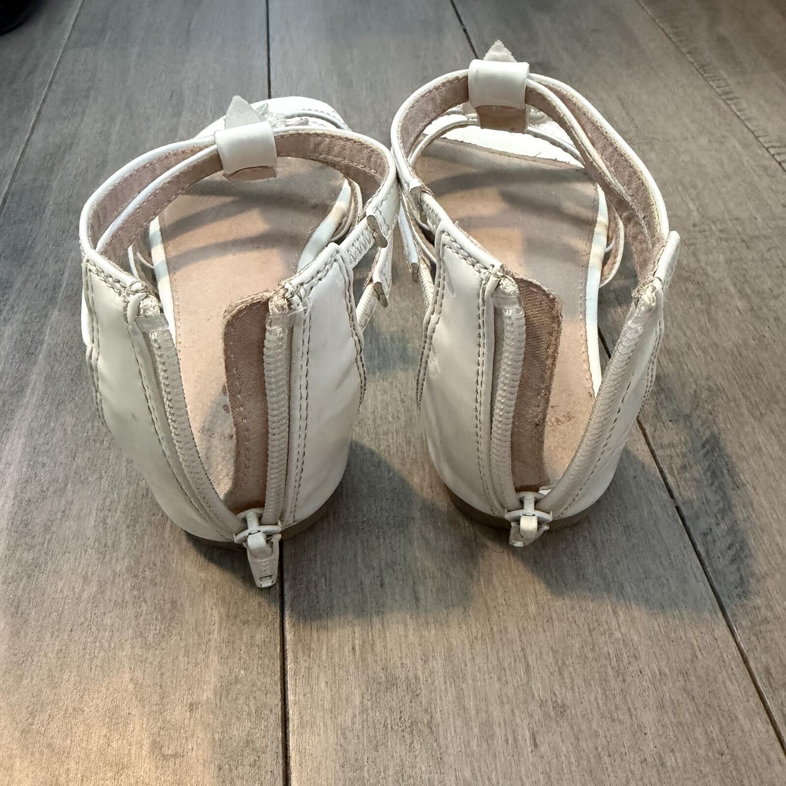 Anti Social Social Club So Girls White Floral Embellished Strappy Sandals Size 1 Med Size US 4 / IT 34 - 2 Thumbnail