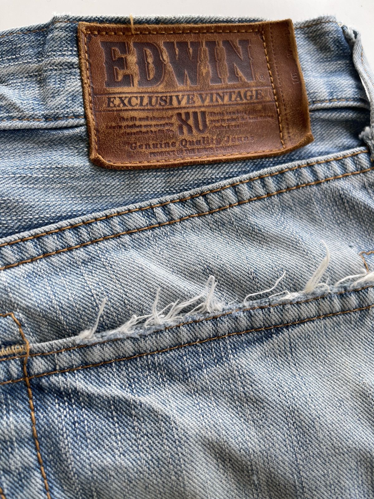 Vintage Vintage Edwin EV Distressed Patchwork Denim Size US 33 - 13 Thumbnail