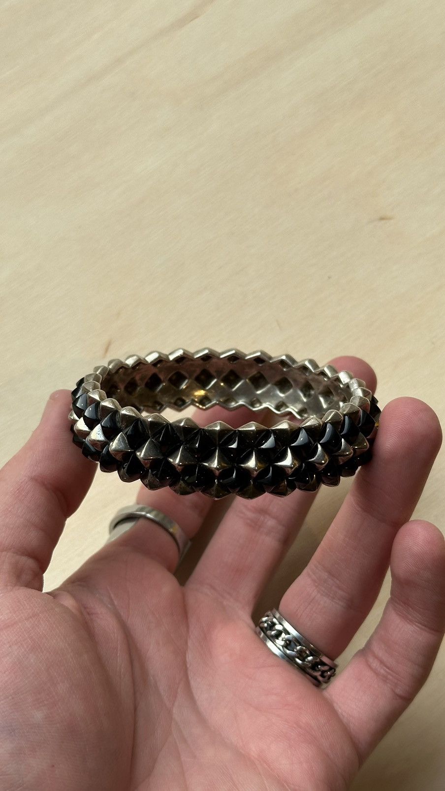 Stephen Webster Stephen Webster Solid Silver Bracelet with Black Stone – 925 Size ONE SIZE - 2 Thumbnail