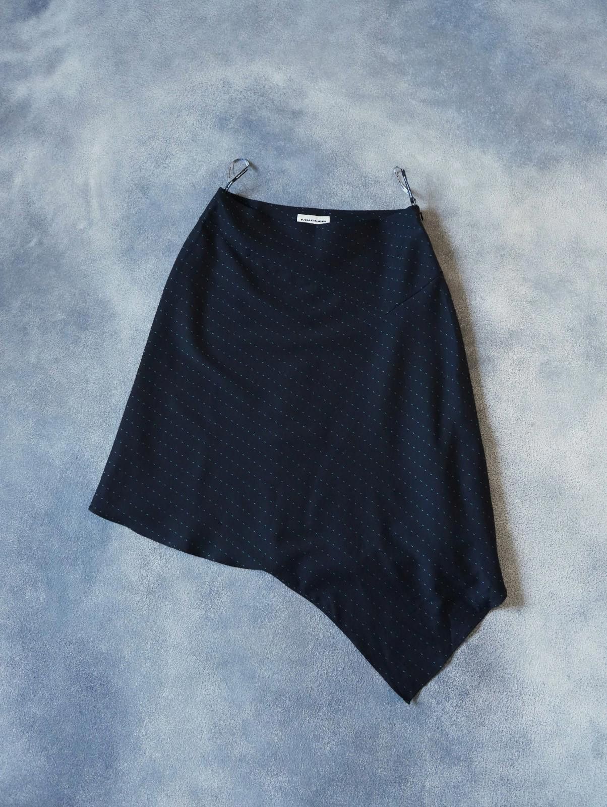 Thierry Mugler 2000s Mugler Asymmetric Dash Dot Skirt VINTAGE Women Size Size 28" / US 6 / IT 42 - 2 Thumbnail