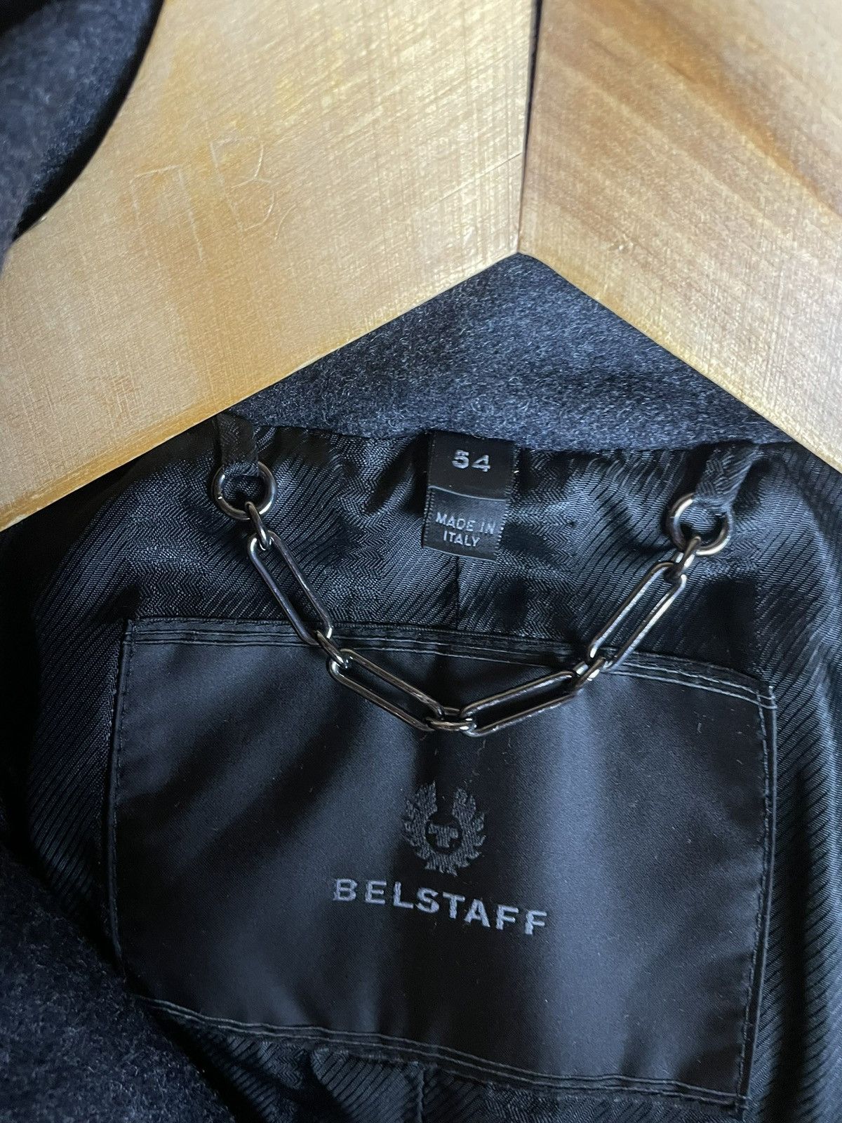 Belstaff × Designer Belstaff Mens Wool Hooded Jacket Made In Italy Size US L / EU 52-54 / 3 - 6 Thumbnail
