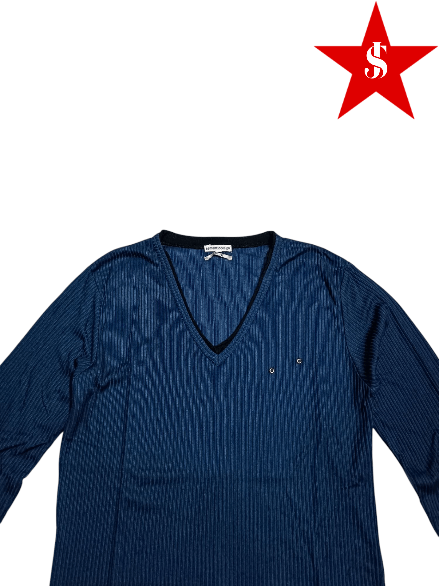Japanese Brand × semanticdesign Sematic Design Long Sleeve V Neck Double Layer Size US M / EU 48-50 / 2 - 1 Thumbnail