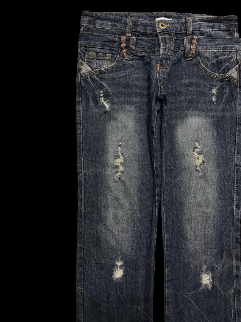 Seditionaries Insane Close Up 🇯🇵 Double Waist Distressed Mudwash Dark Jeans Size US 30 / EU 46 - 4 Thumbnail