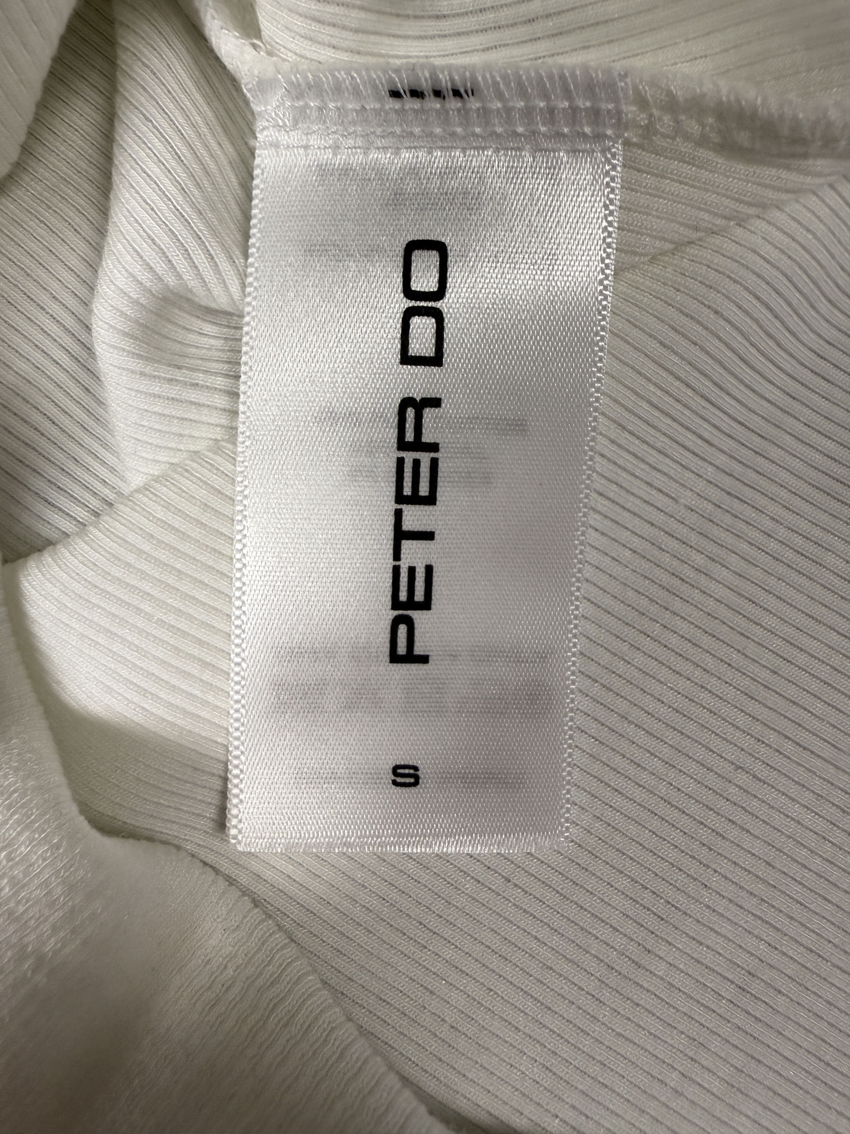 Peter Do】Logo T-Shirts White S トップス Peter do logo embroidery