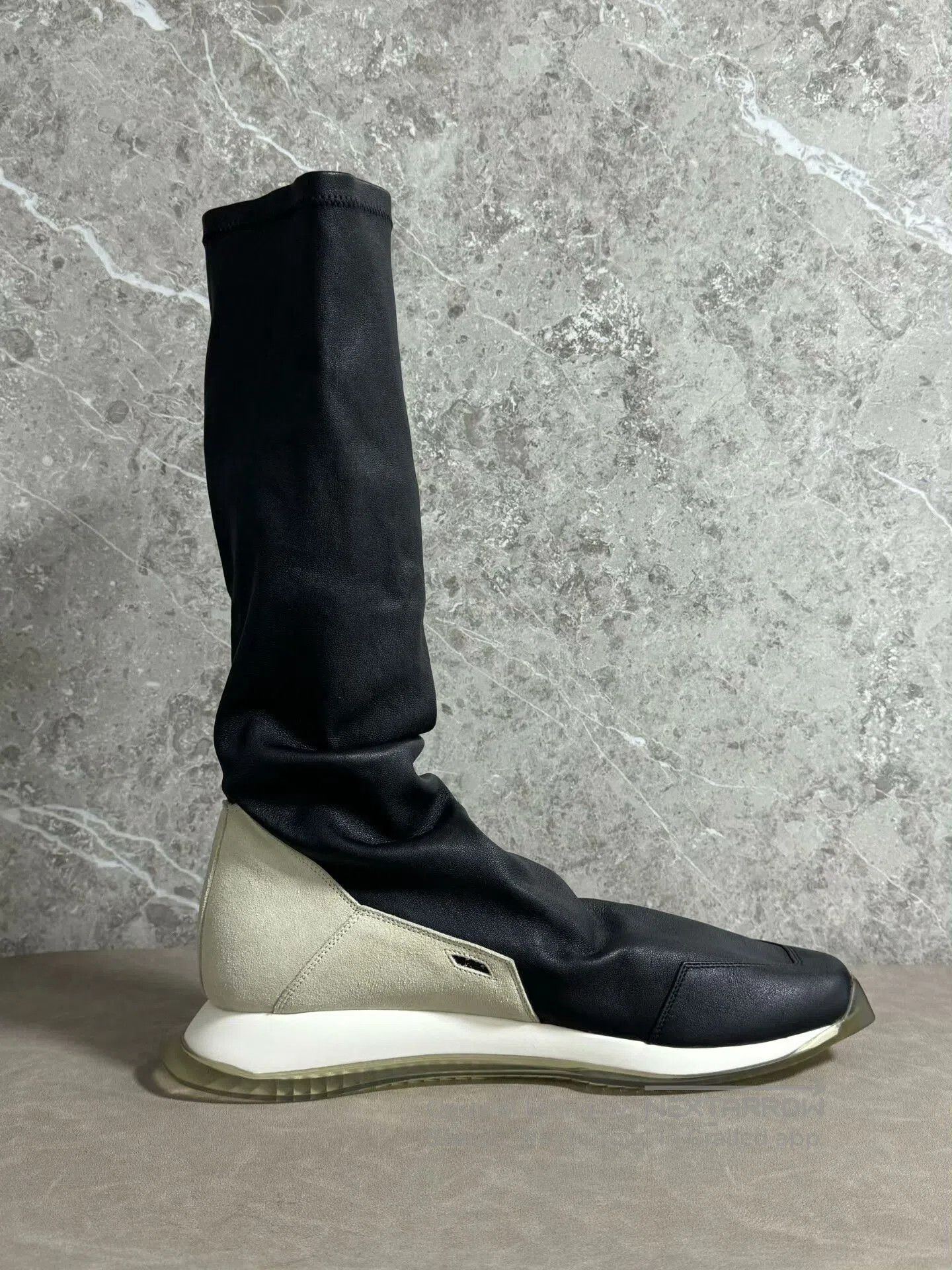 Rick Owens Rick Owens Oblique Runner Stretch Sock Boots. Size US 11.5 / EU 44-45 - 3 Thumbnail