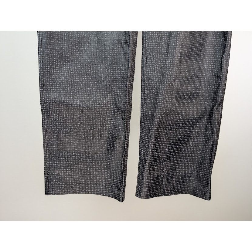 Bottega Veneta o1rshd1 Paddington Printed Leather Trousers Pant Black/ Grey Size US 34 / EU 50 - 4 Thumbnail