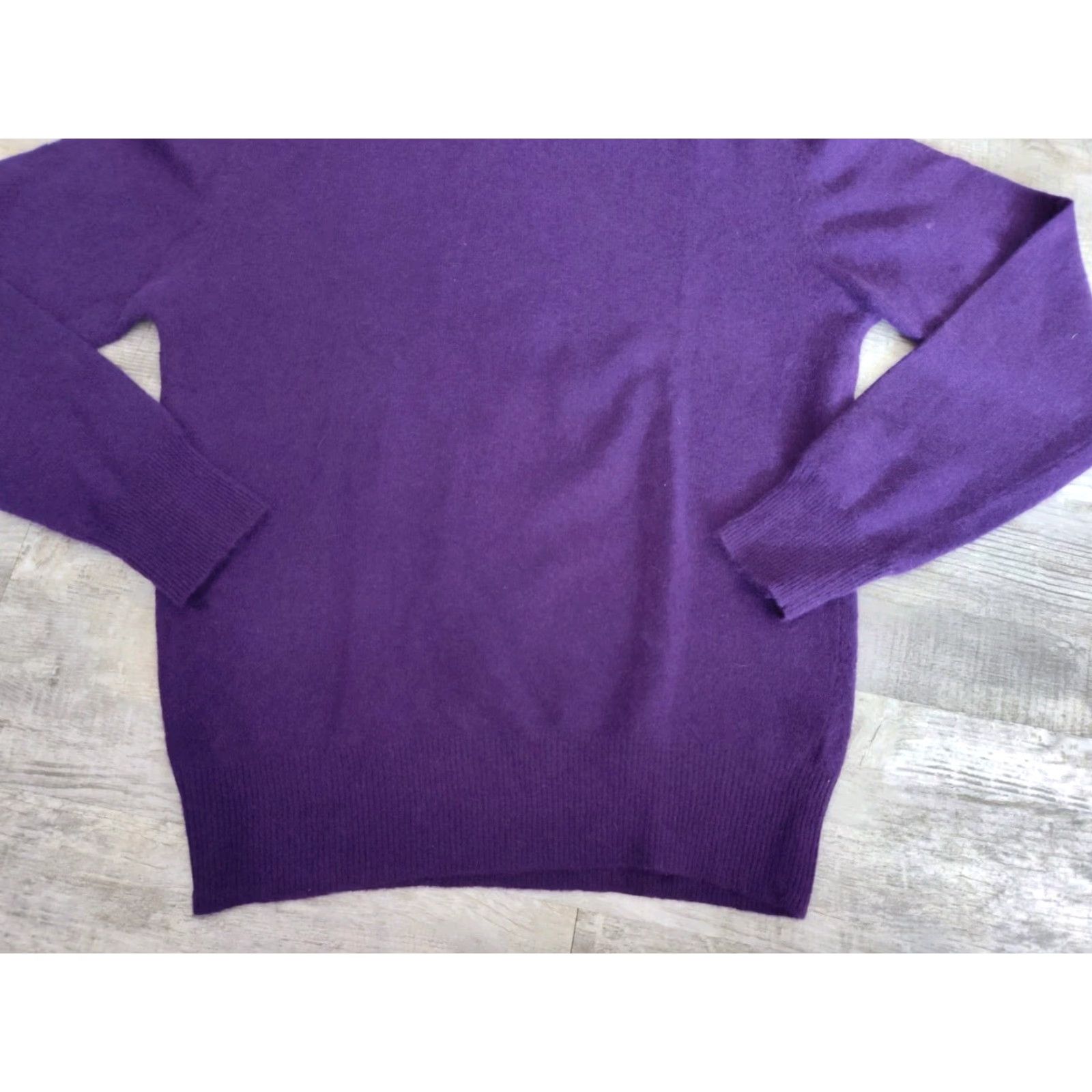 Vintage VINTAGE Personal Women's Sweater Pullover Long Sleeve Turtleneck Wool Blend 90s Purple Size Large Size L / US 10 / IT 46 - 7 Thumbnail