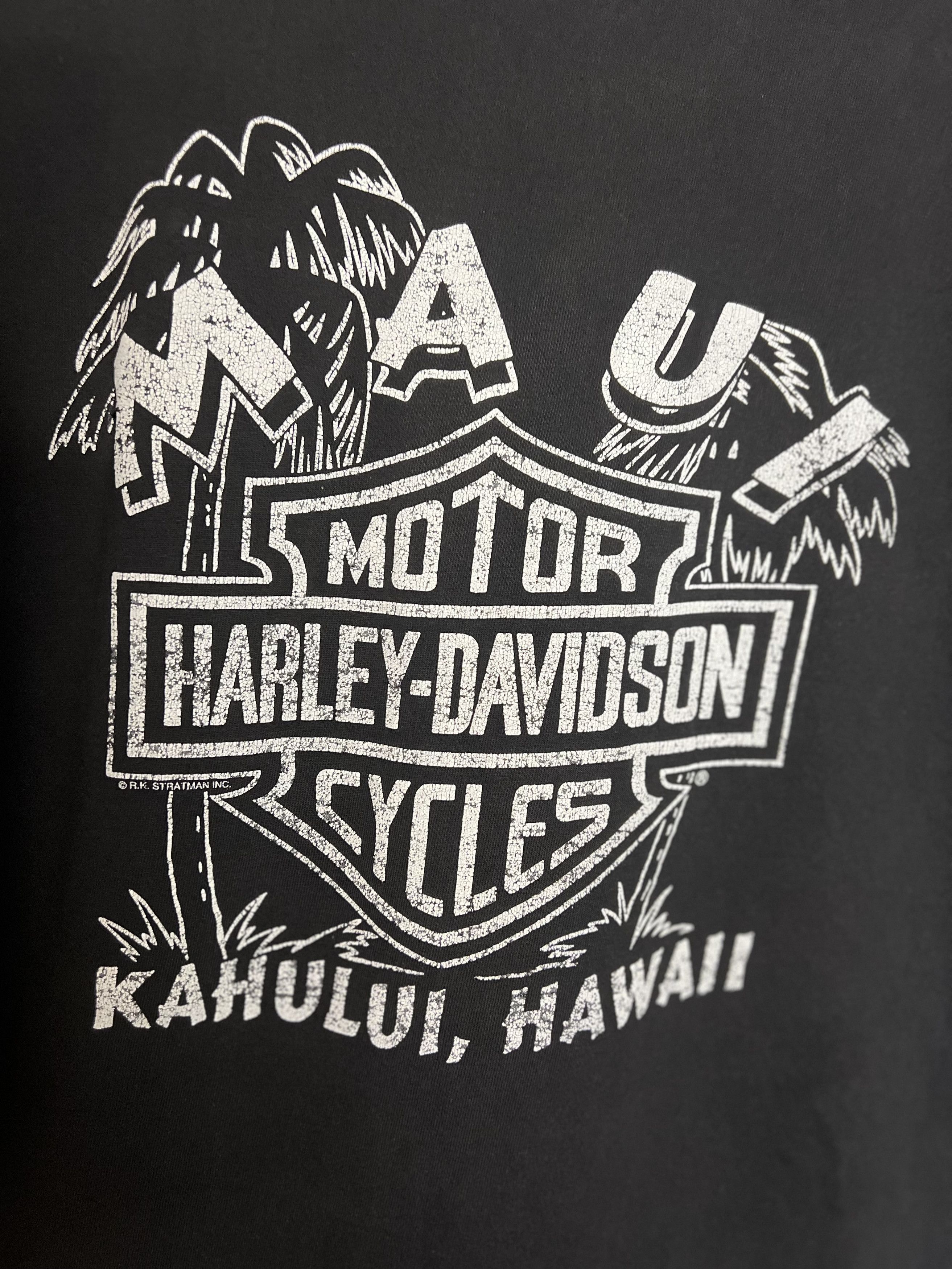 Harley Davidson *VINTAGE* Harley Davidson Shirt Maui Kahului, Hawaii Size US L / EU 52-54 / 3 - 4 Thumbnail