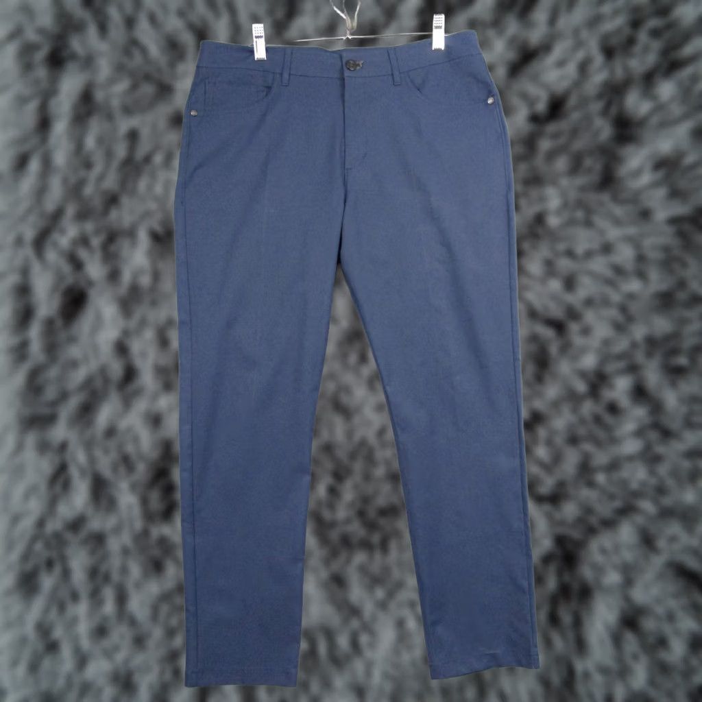 Vintage Public Rec Pants Mens 33x30 Blue Chino 5 Pocket Tapered Microfiber Casual Travel Shirt/Bottom? Size US 33 - 1 Thumbnail