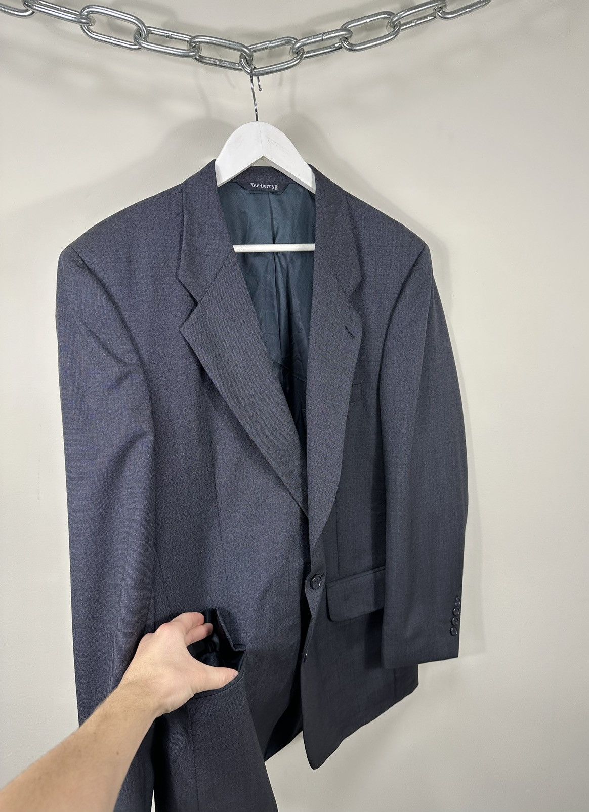 Burberry Vintage Burberry Luxury Designer Archival Wool Blazer Jacket Size 50R - 4 Thumbnail