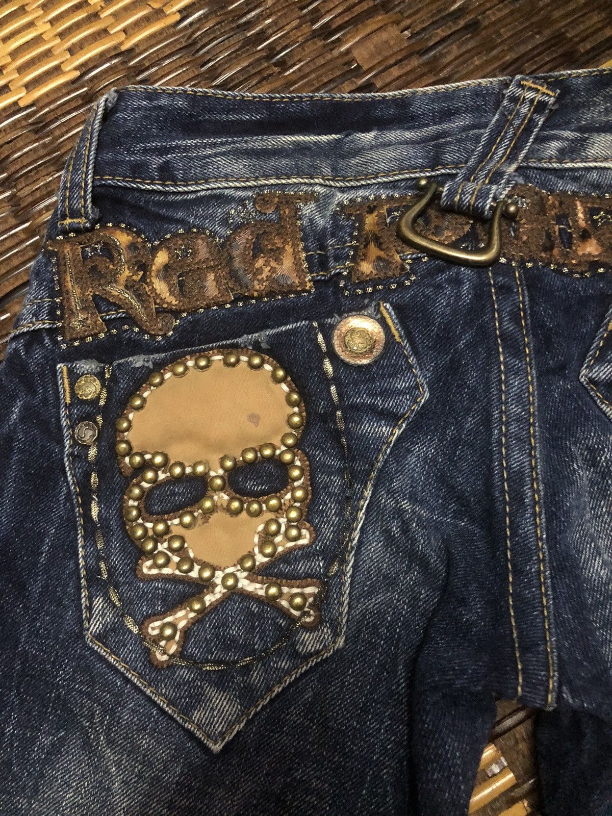 Hysteric Glamour VINTAGE RED PEPPER DENIM JEANS DESIGN UNISEX Size 28" / US 6 / IT 42 - 16 Thumbnail
