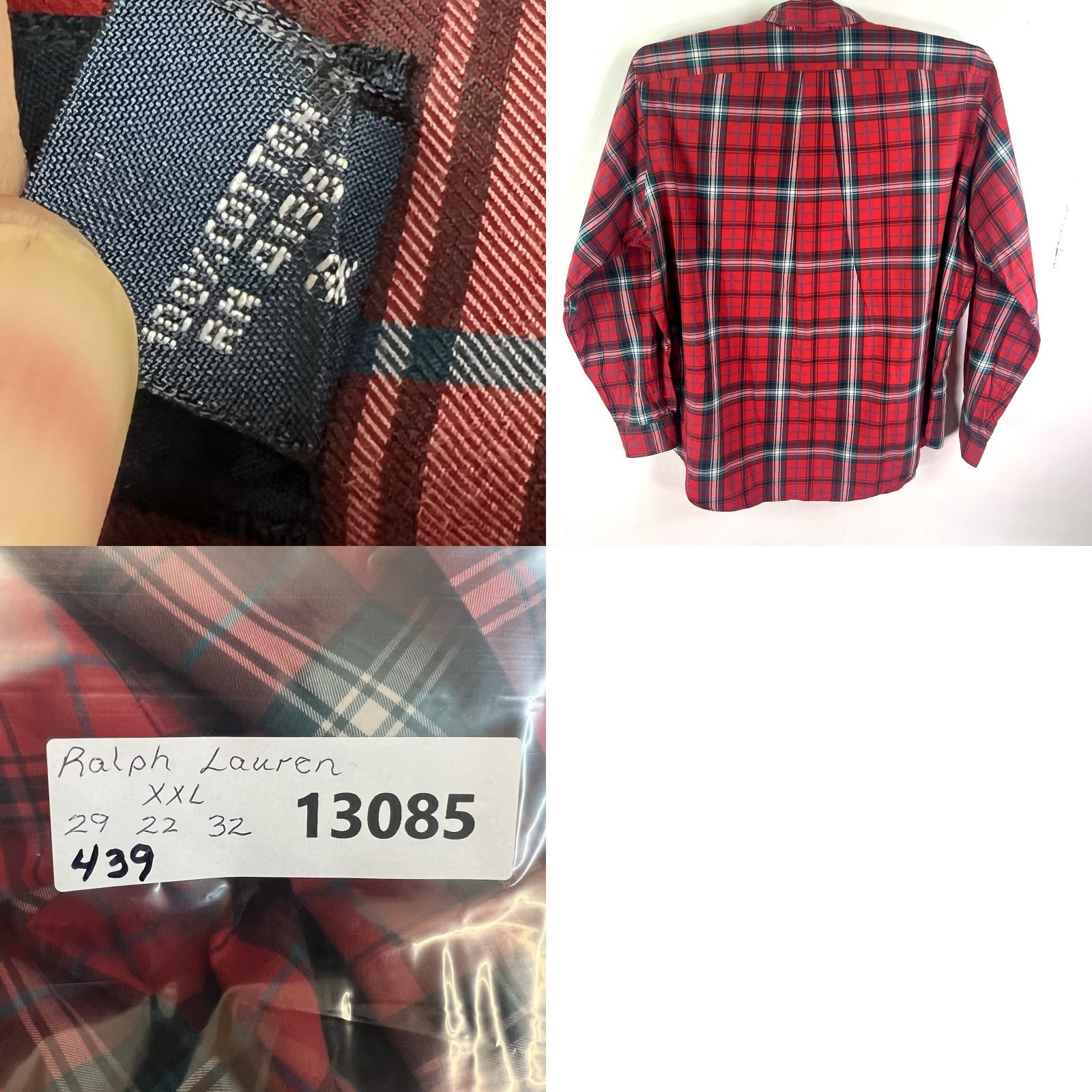 Ralph Lauren VINTAGE? No. Ralph Lauren Plaid Classic Fit Button-Down Shirt Mens 2XL Red/Blue Cotton LS Size US XXL / EU 58 / 5 - 8 Thumbnail