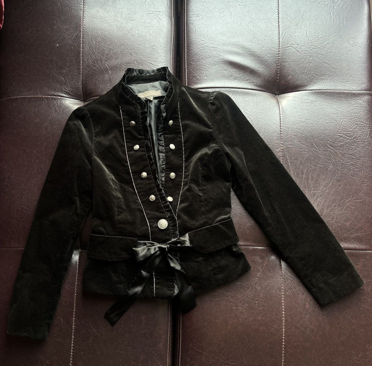 Japanese Brand Sora velvet dark brown jacket 🤎 Size S / US 4 / IT 40 - 5 Thumbnail