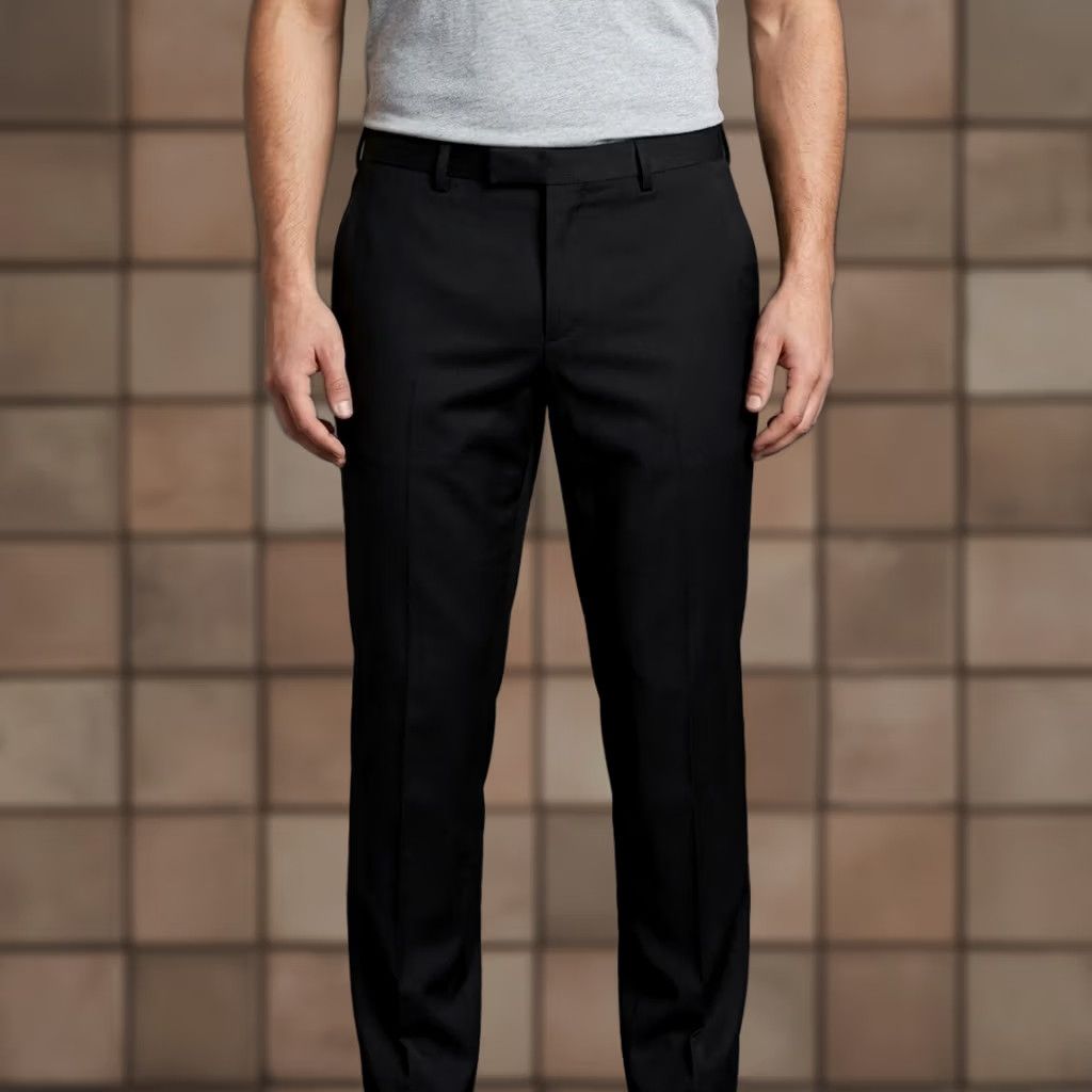 Hugo Boss HUGO BOSS Red Label Dress Pants Flat Front Slim Fit 34R Black Dress Pants Mens Slim Fit Black 34R Size US 34 / EU 50 - 1 Thumbnail