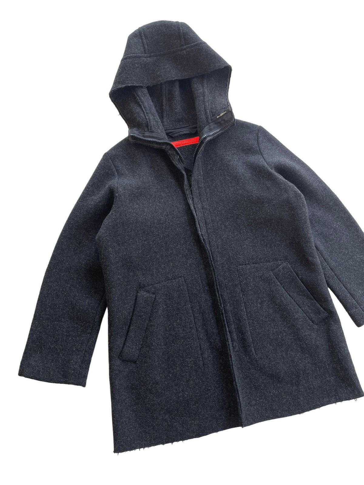 Issey Miyake 1999/2000 Zucca Wool Coat Hoodie Size US M / EU 48-50 / 2 - 7 Thumbnail