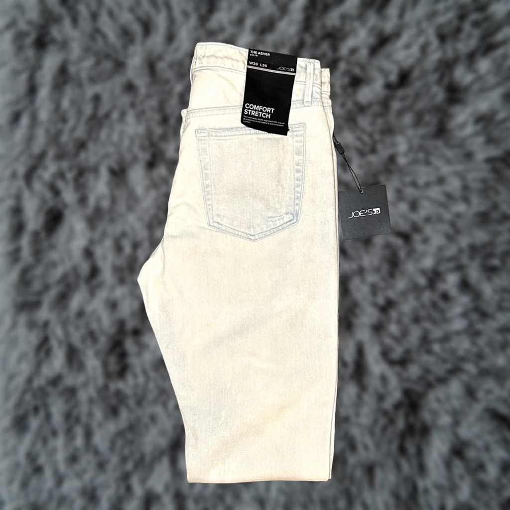 Vintage Joe's Jeans The Asher Slim Fit Thrashed Acid Washed Jeans - 30x36 Mens Blue 30 Regular Straight NWT Size US 30 / EU 46 - 1 Thumbnail