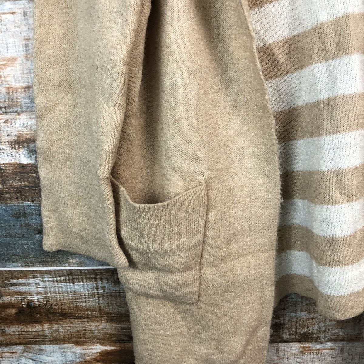 Homespun Knitwear × Japanese Brand Japanese Brand Brown knitwear cardigan Hoodie #A1556 Size L / US 10 / IT 46 - 7 Thumbnail