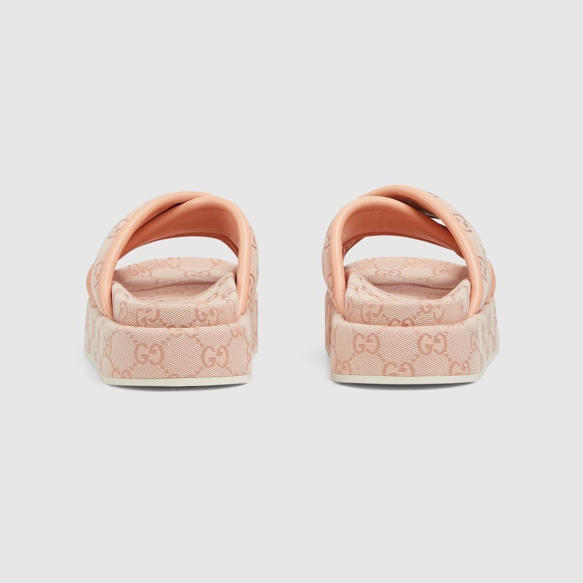 Gucci oc11z0126 Women's GG Platform Sandals In Light Pink Size US 9.5 / IT 39.5 - 4 Thumbnail