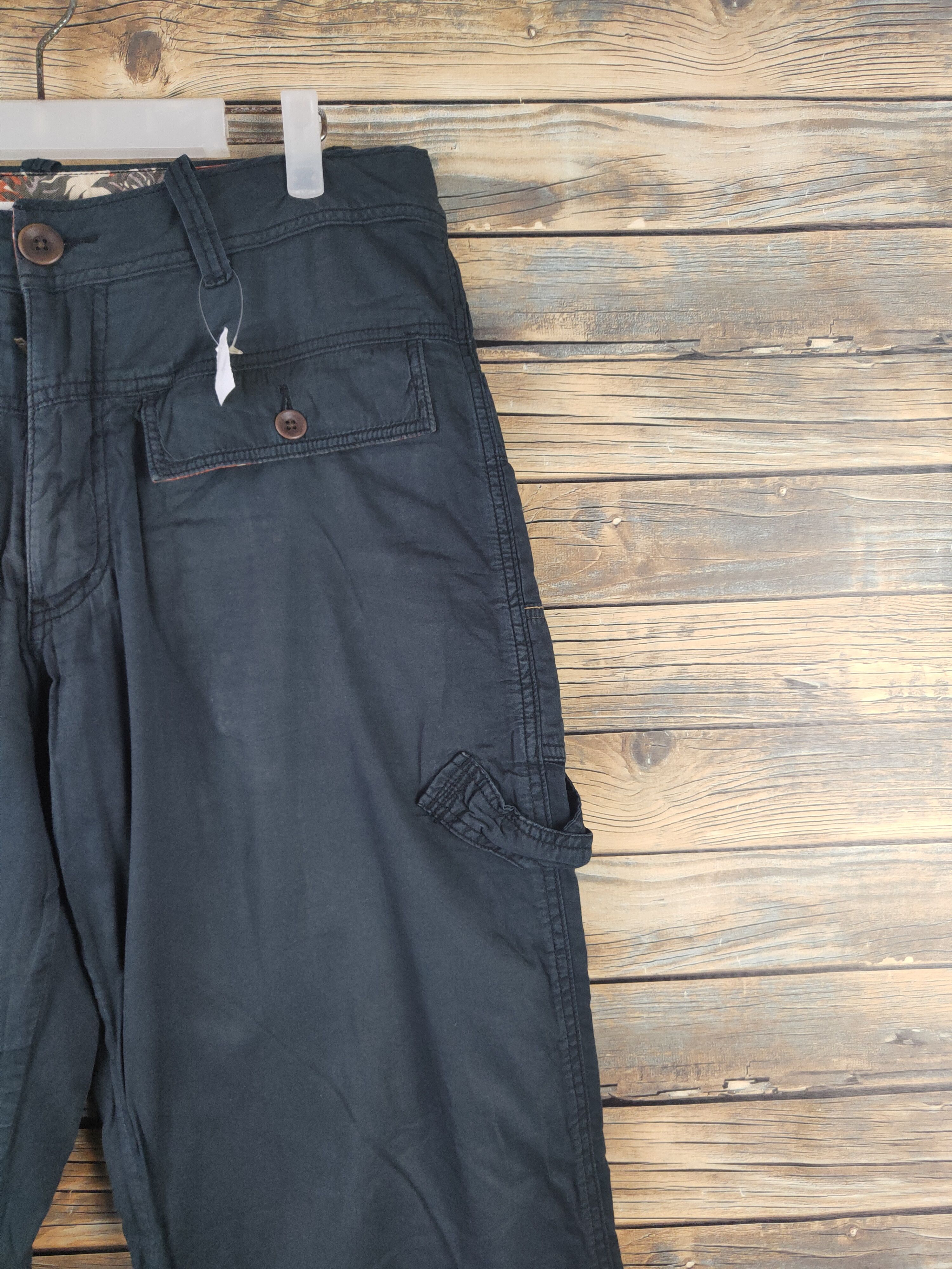 Japanese Brand DL Sunny Clouds Black Multipocket Tactical Cargo Pants #700 Size US 33 - 5 Thumbnail